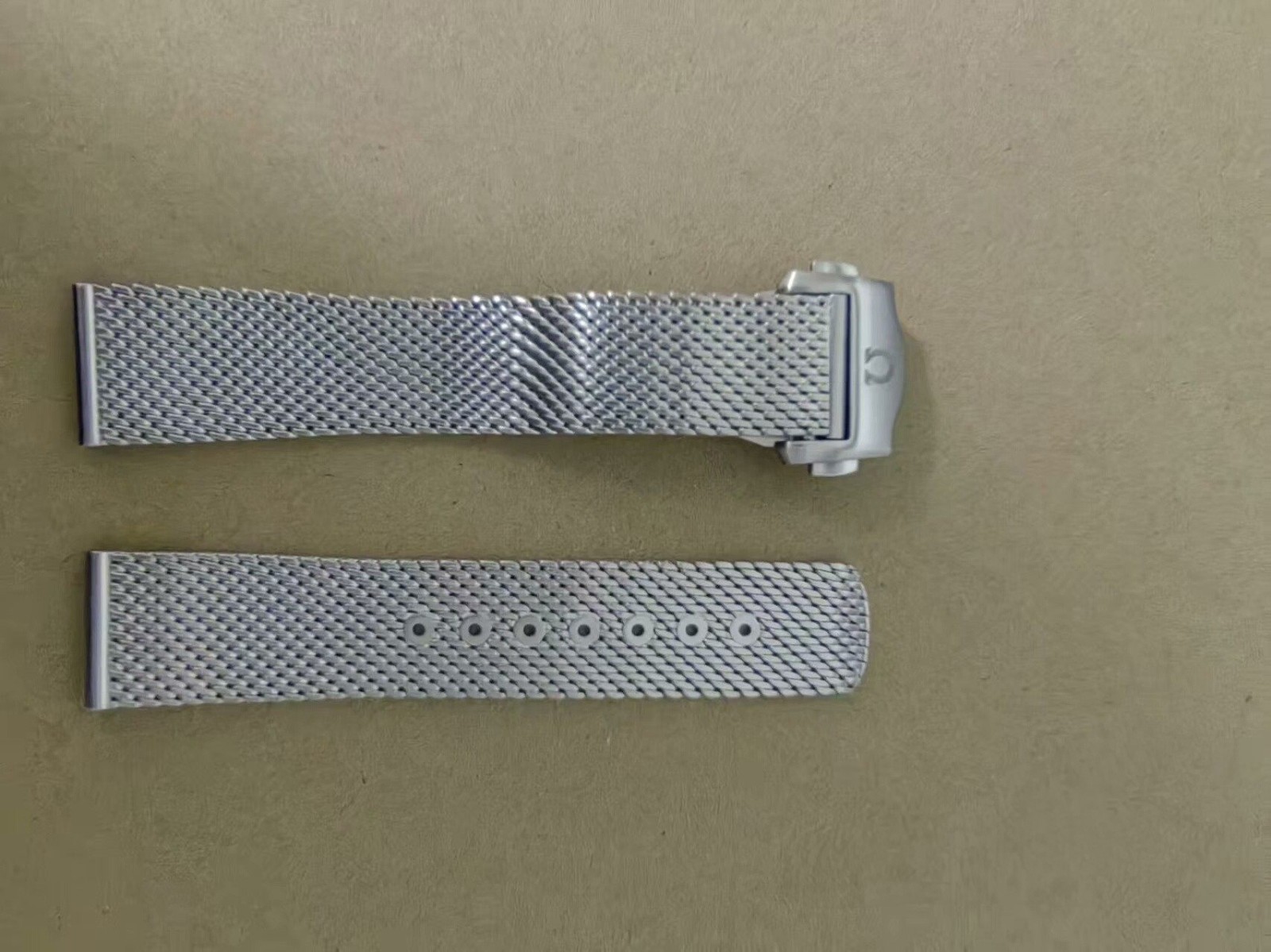 20mm Braided Solid Stainless Steel Mesh Band For Omega Seamaster W. Spring Bars