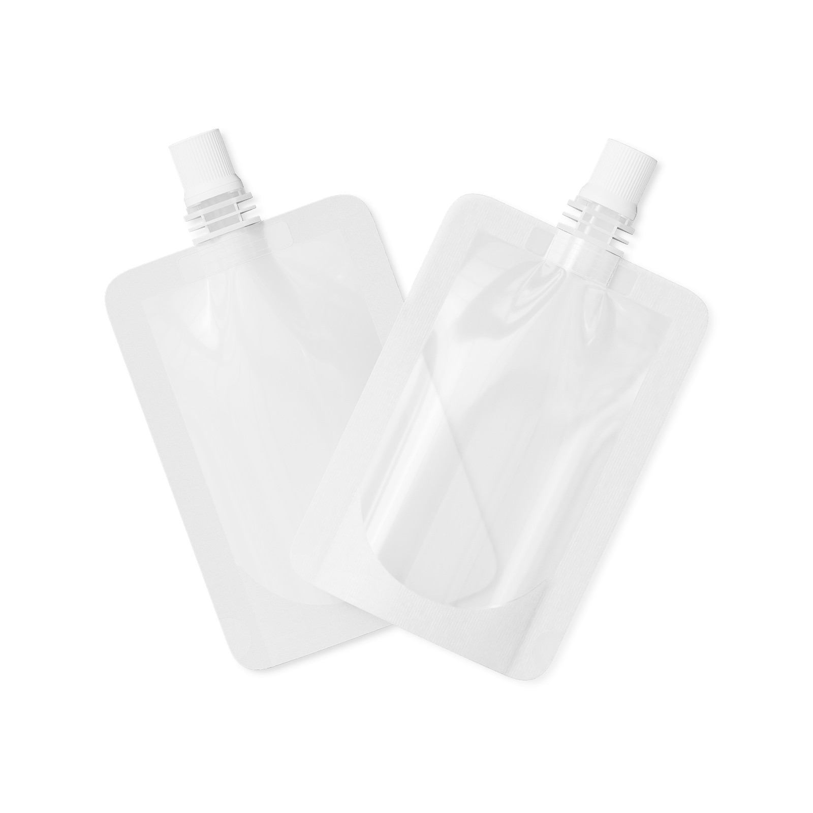 50/250/500 Clear Drink Pouches Flask Pouches Screw Cap Resealable Beverage Bags