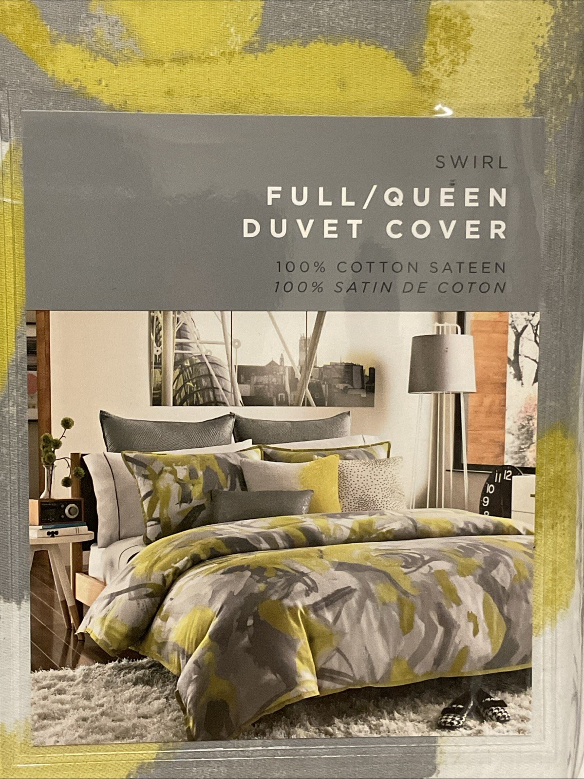 🥥 Kenneth Cole Reaction Home Swirl Duvet Cover Full/Queen 92”x96”🆕
