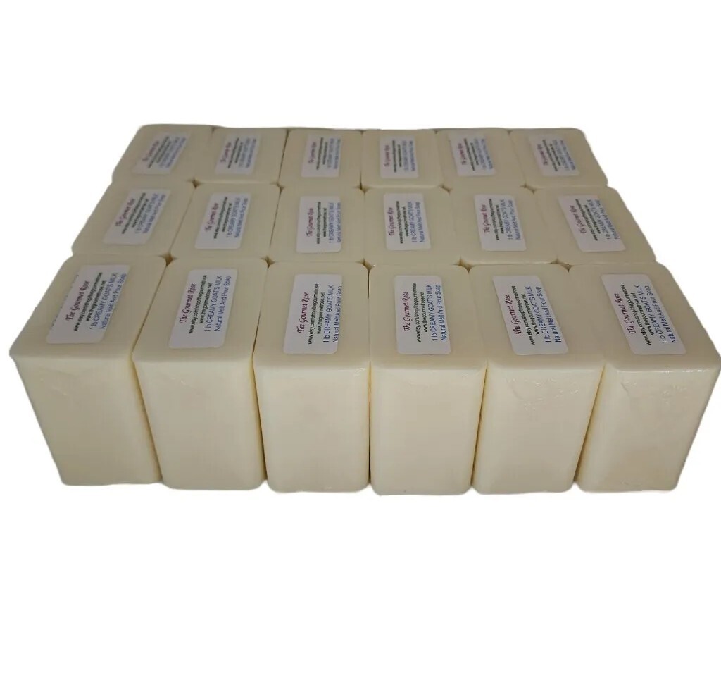 18 lb CREAMY GOAT'S MILK MELT AND POUR SOAP Goat Base All Natural Bulk Wholesale
