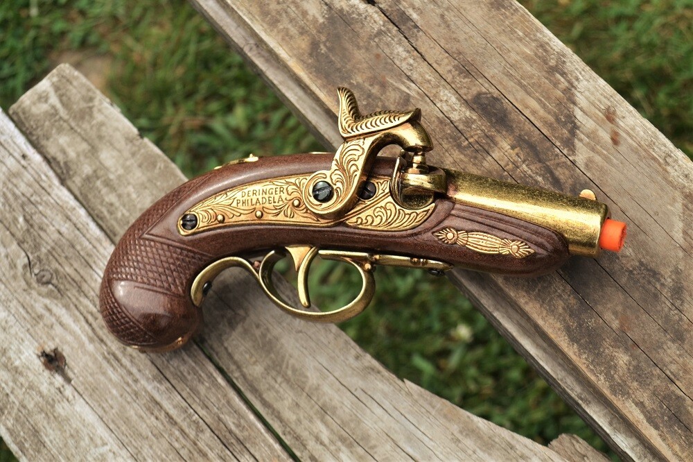 1862 Baby Philadelphia Derringer - Civil War Lincoln Assassination Denix Replica
