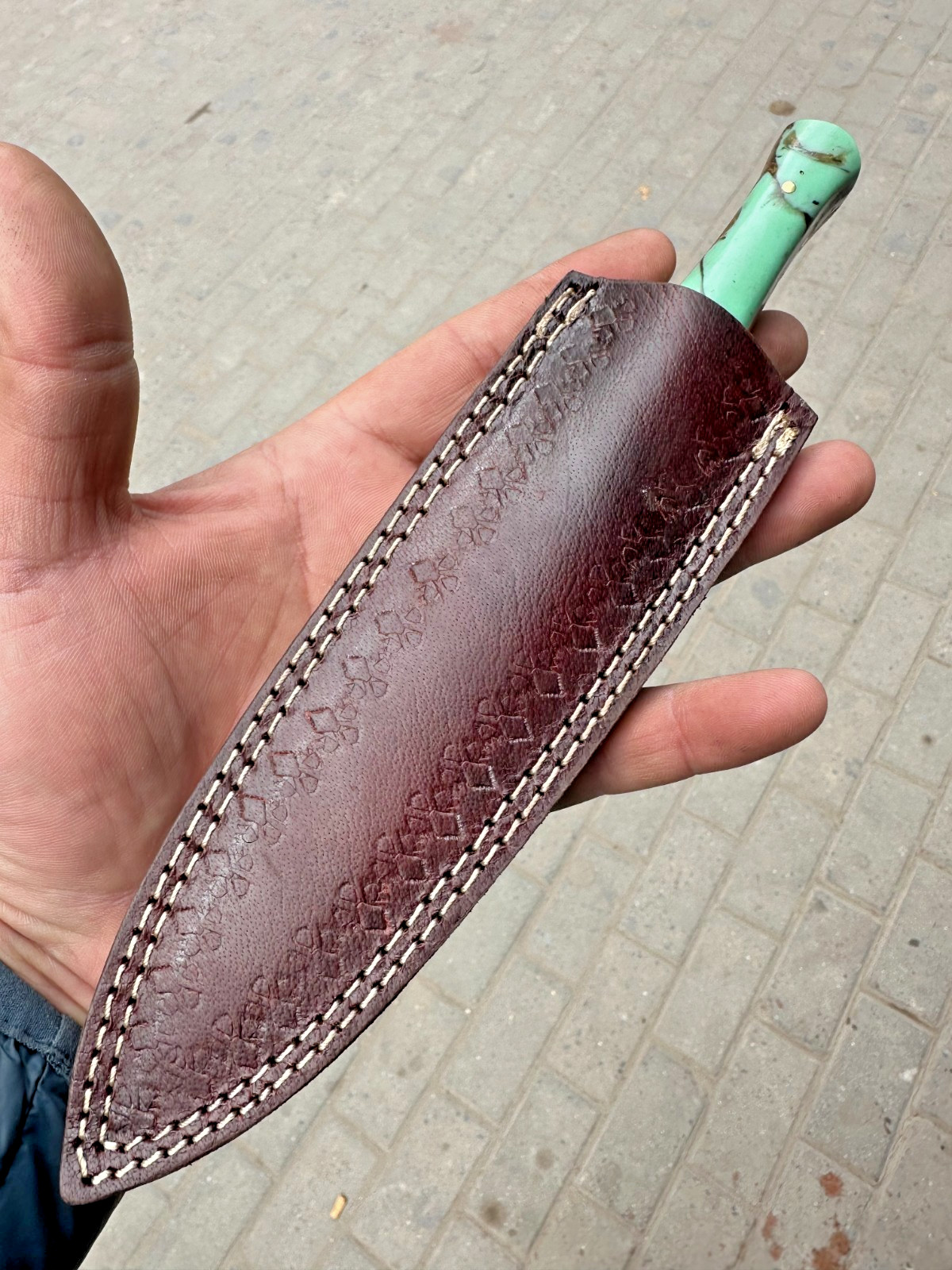 CUSTOM HANDMADE FORGED DAMASCUS STEEL BOOT KNIFE THROWING HUNTING DAGGER - 1438