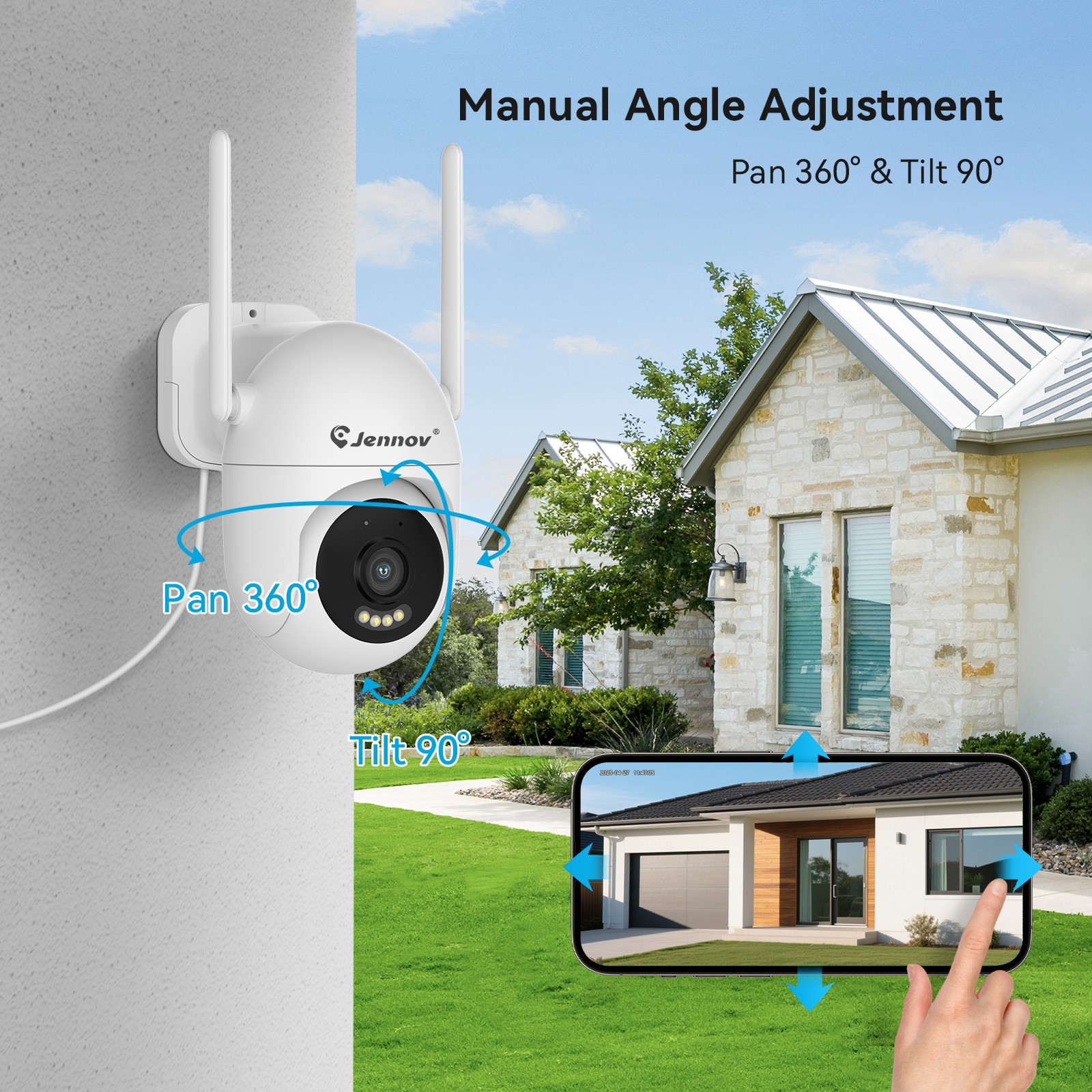 PTZ Wireless Home Security Camera System Wifi IP Camera 10CH NVR 24/7 Recording