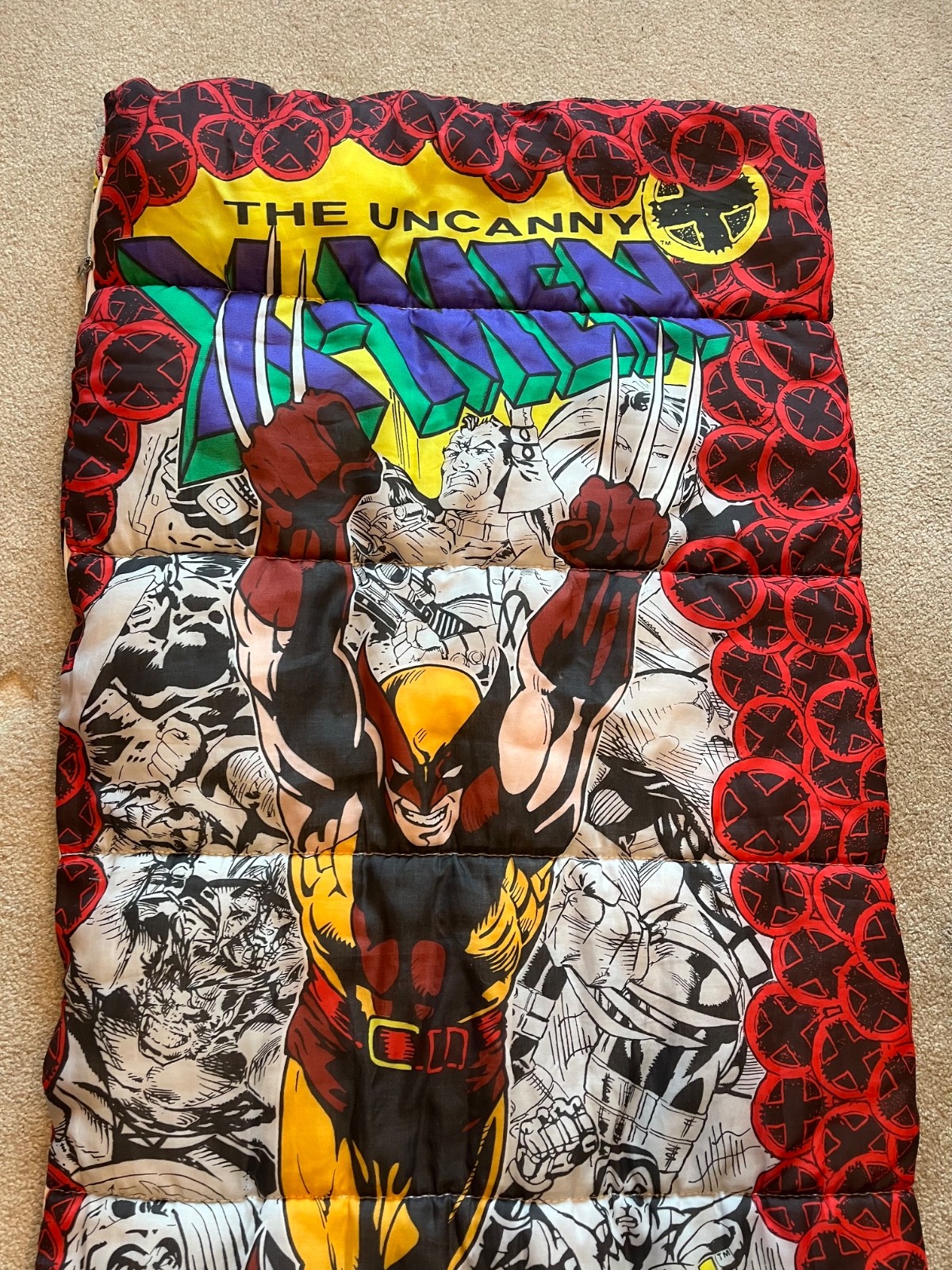 Rare Vintage The Uncanny X-Men Marvel Youth Sleeping Bag
