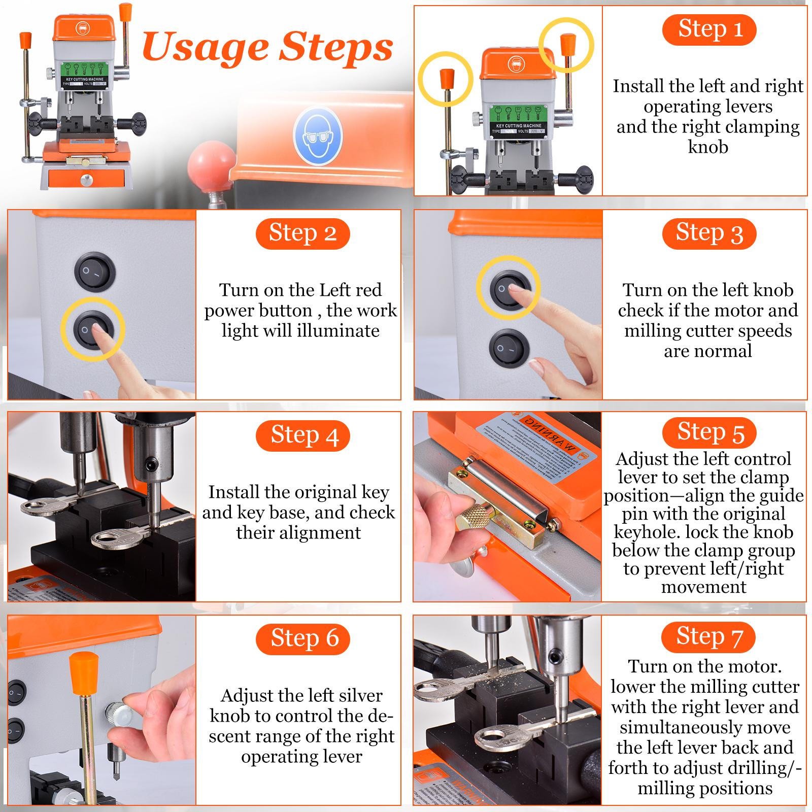 Key Cutting duplicating Machine Cutter Car Key Copier Locksmith Tools