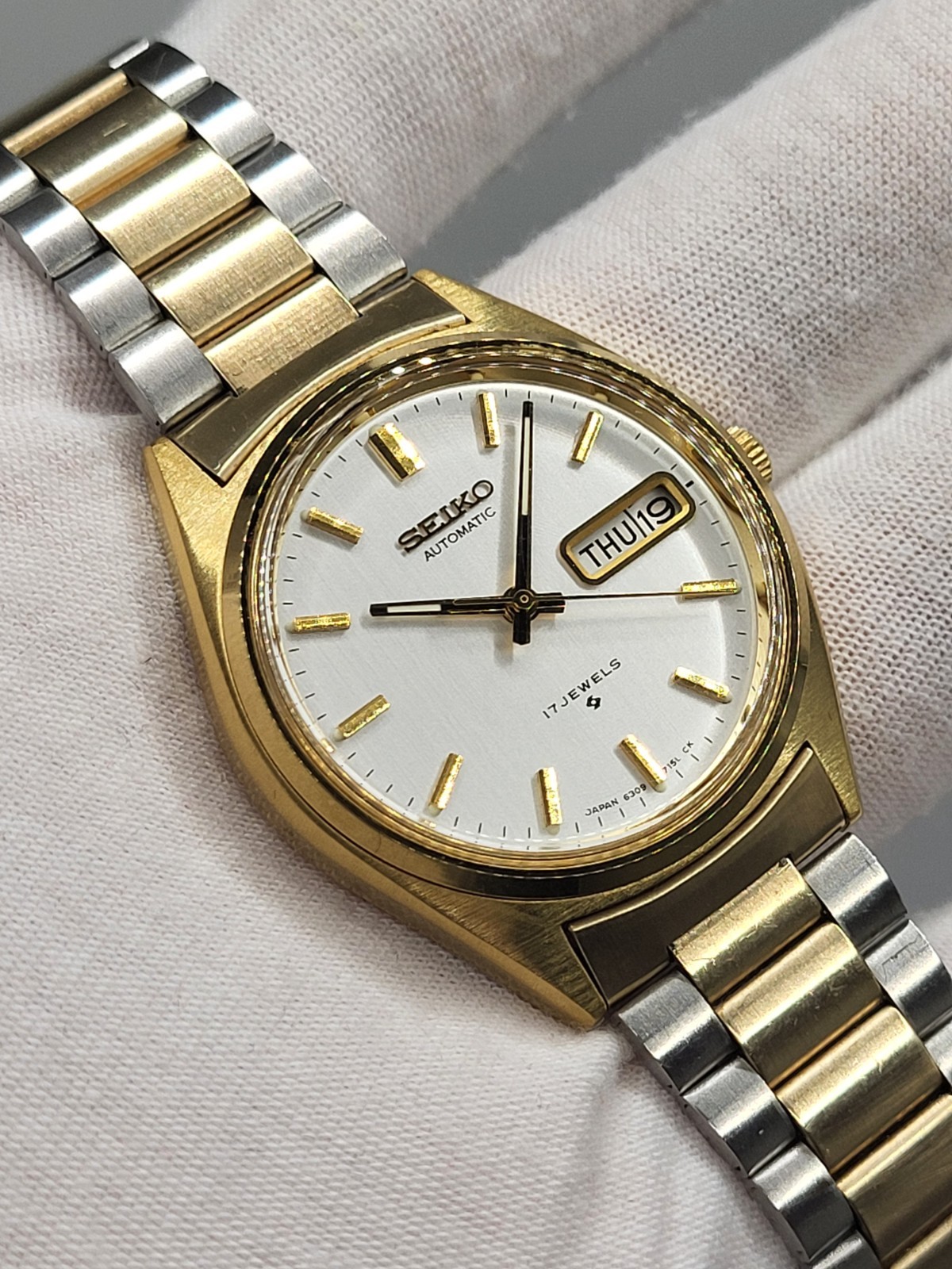 [NEAR MINT] 1979 Seiko Gold Automatic 17 Jewels Japan 6309-7149 Vintage Retro
