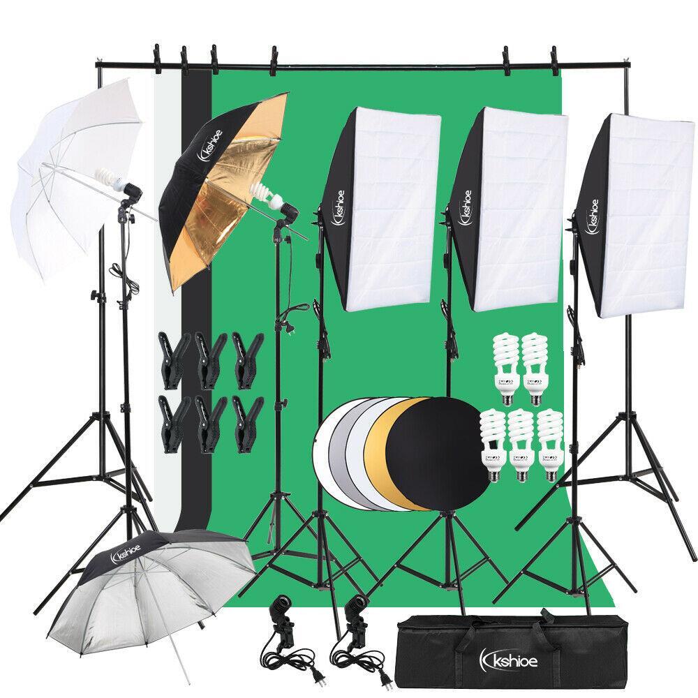 30pcs Photo Studio Photography Lighting Kit Umbrella Softbox Backdrop Stand Set