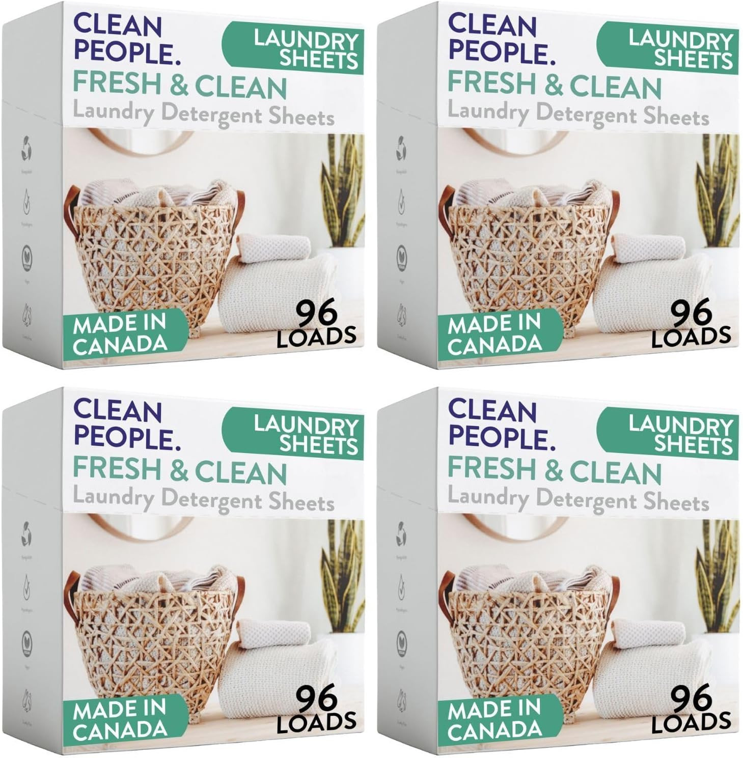 Clean People Laundry Detergent Sheets- Recyclable Packaging, Hypoallergenic, Sta