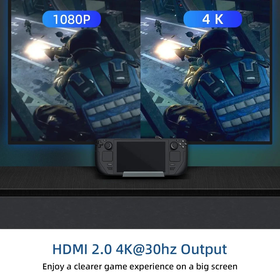 10 in 1 Docking Station with Dual Cooling Fan for Steam Deck-Gray