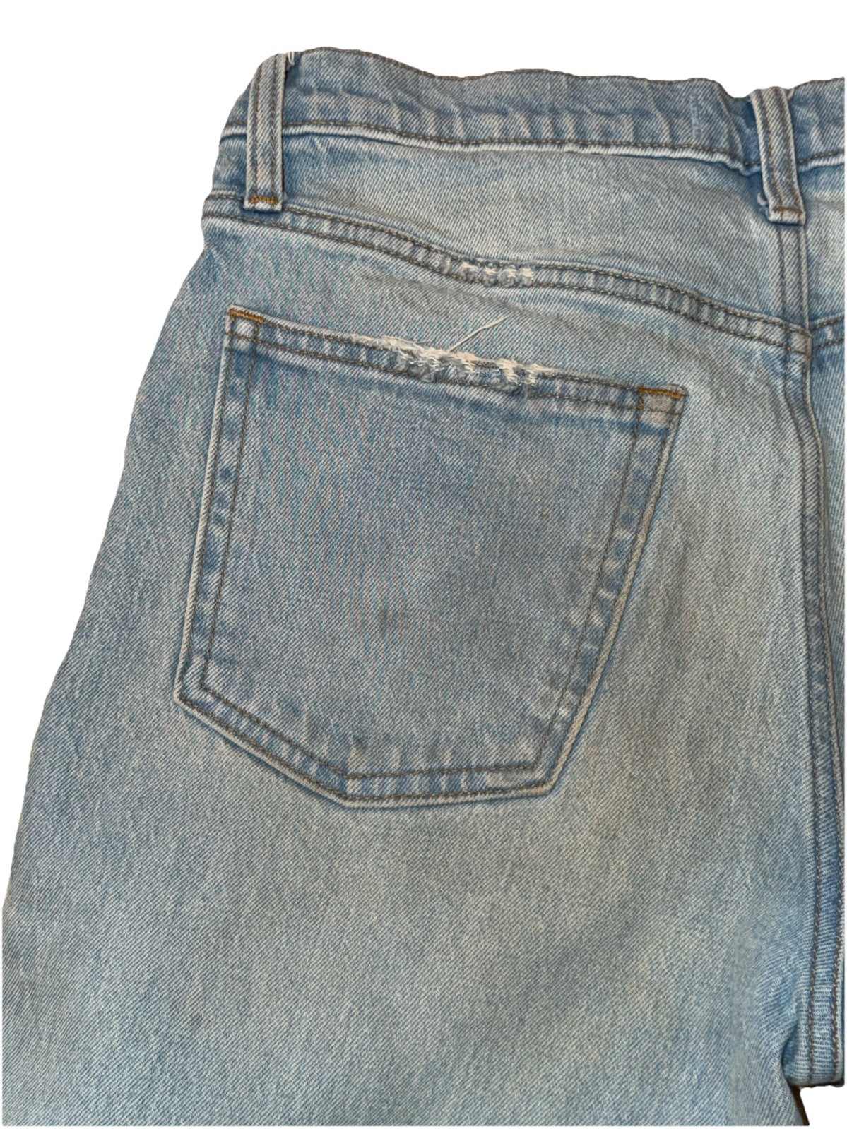 Abercrombie & Fitch The Boyfriend Mid Rise Distressed Blue Jeans Womens 29/8