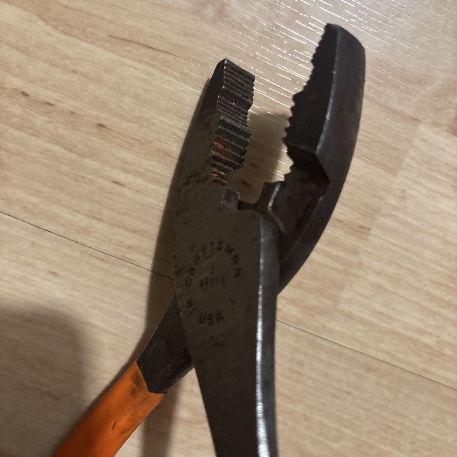 Craftsman 45379 Slip Joint Pliers Neon Orange Hi Viz 8" USA