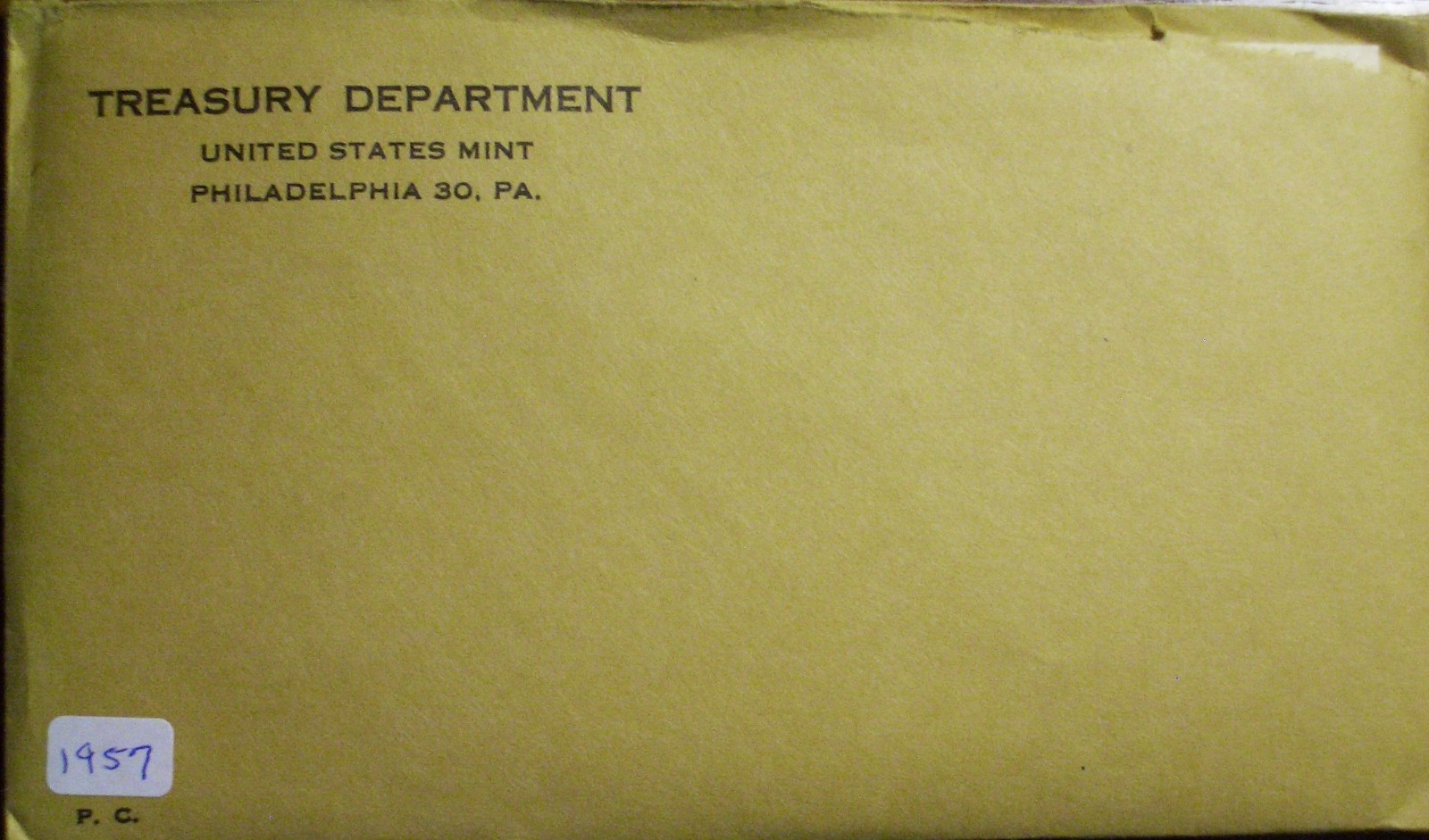 1- OPENED 1957 SILVER PROOF SET FROM US MINT