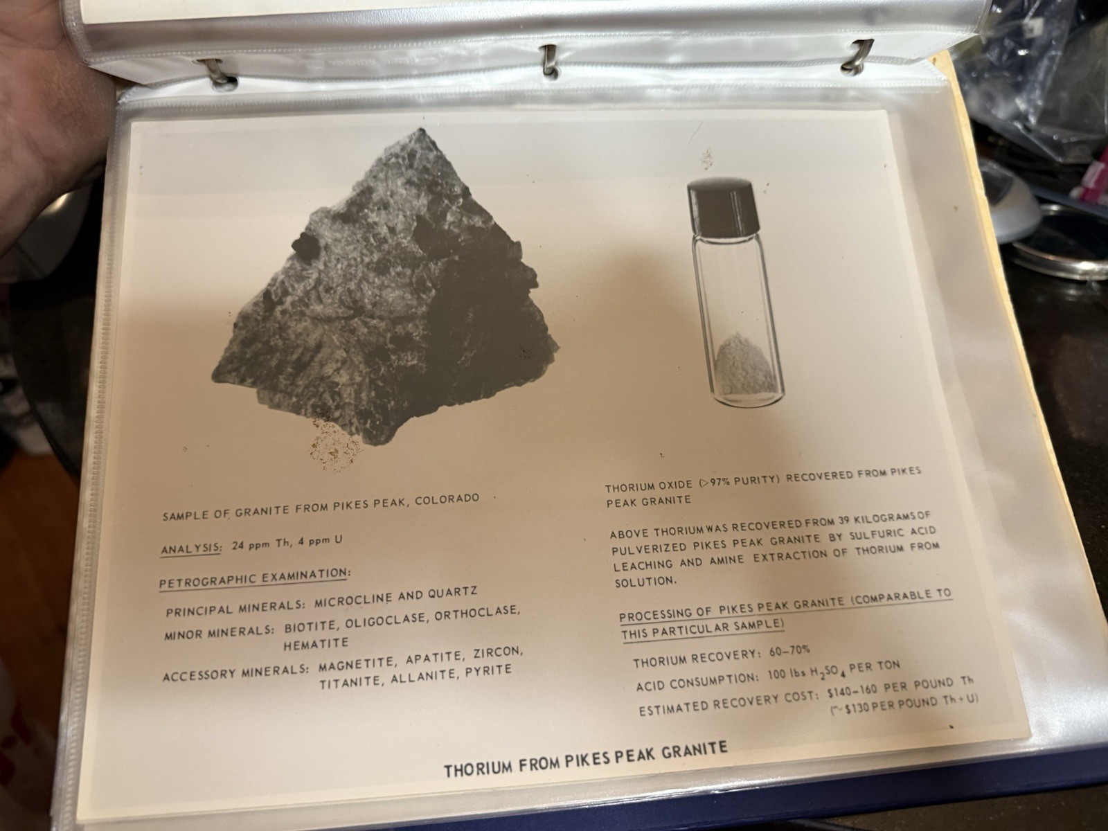 UNION CARBIDE CORP Binder With 70 Uranium Mining Related Photos