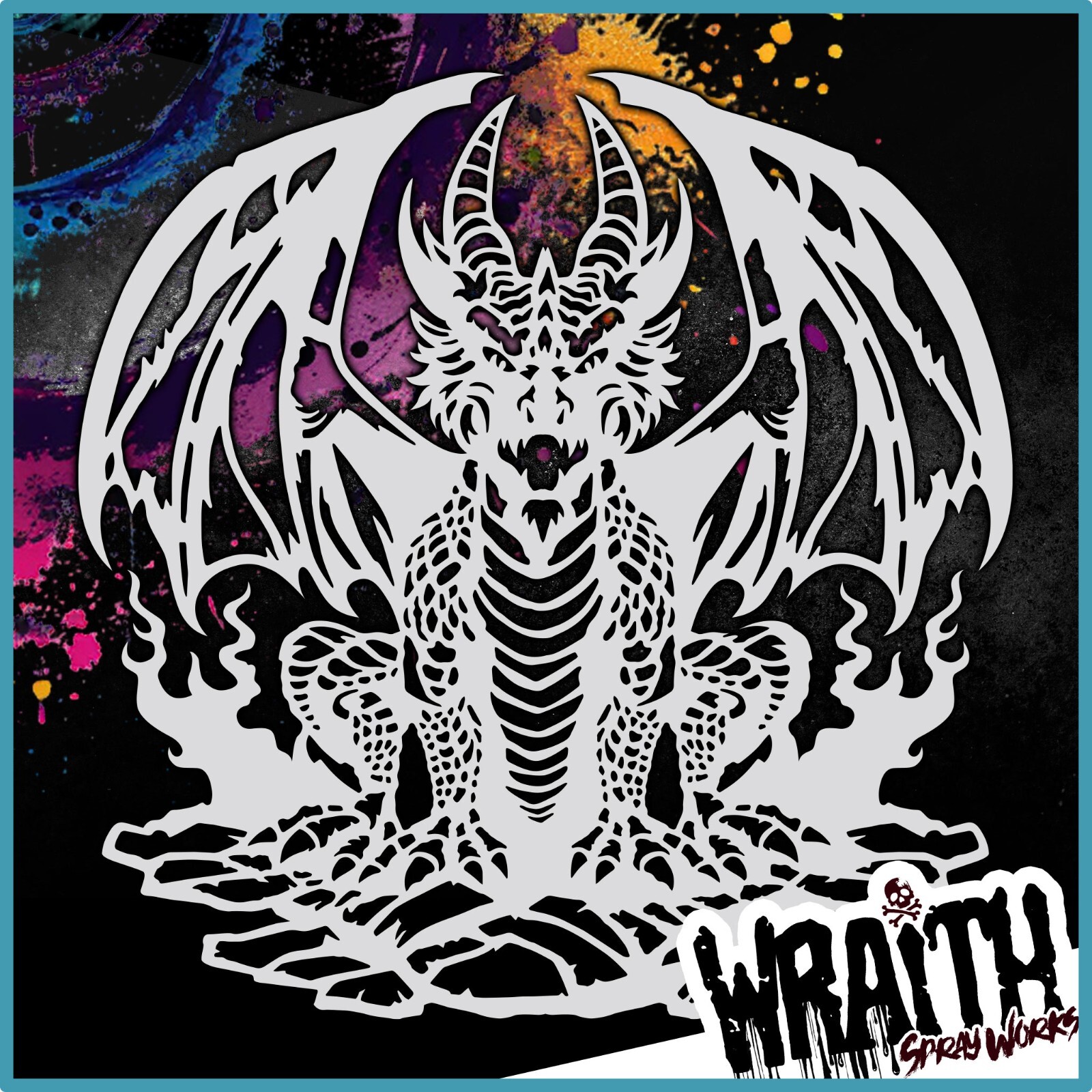 Dragon #5 - Reusable Airbrush Stencil Template