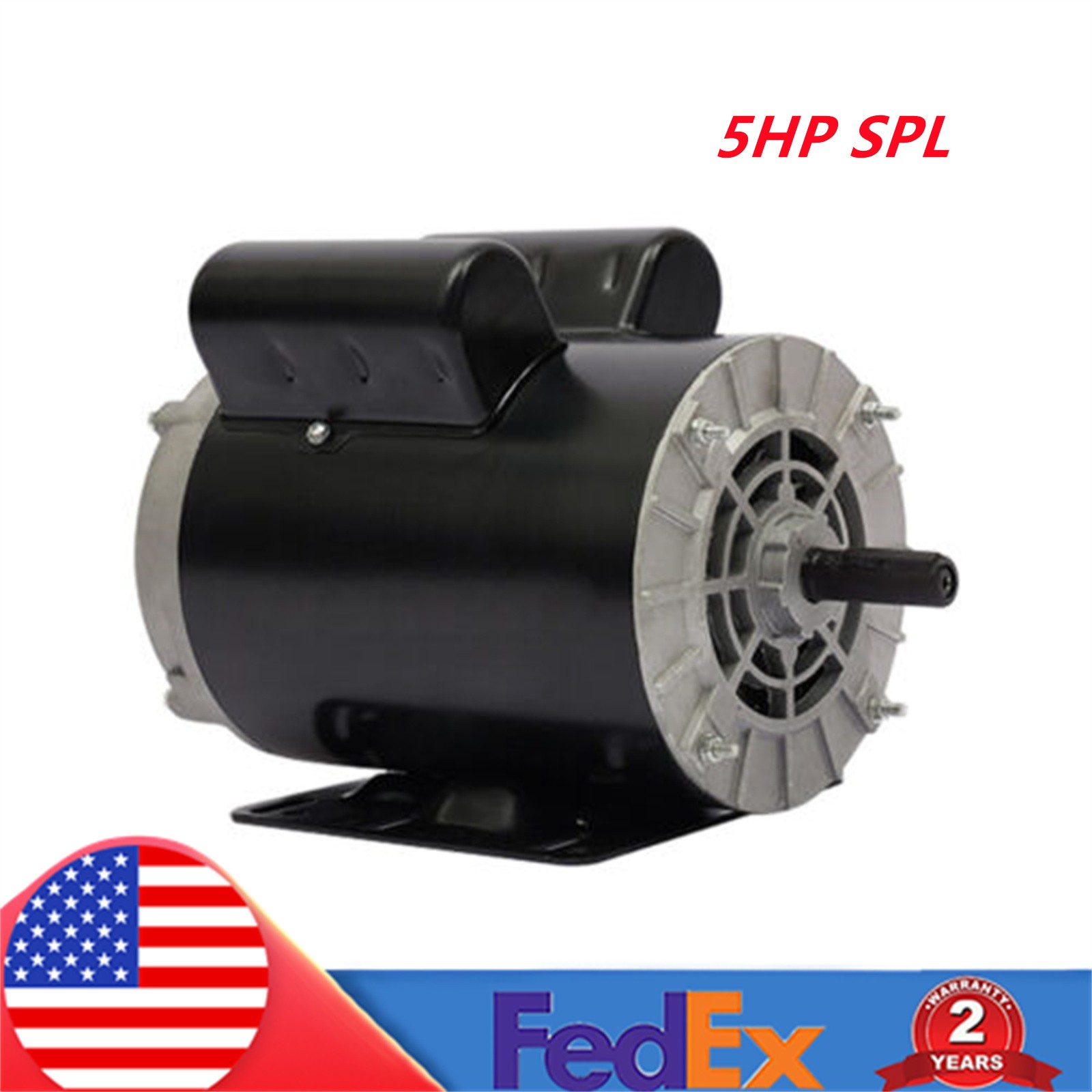 5 HP SPL Electric Motor for Air Compressor 5/8in Shaft Air Compressor Motor