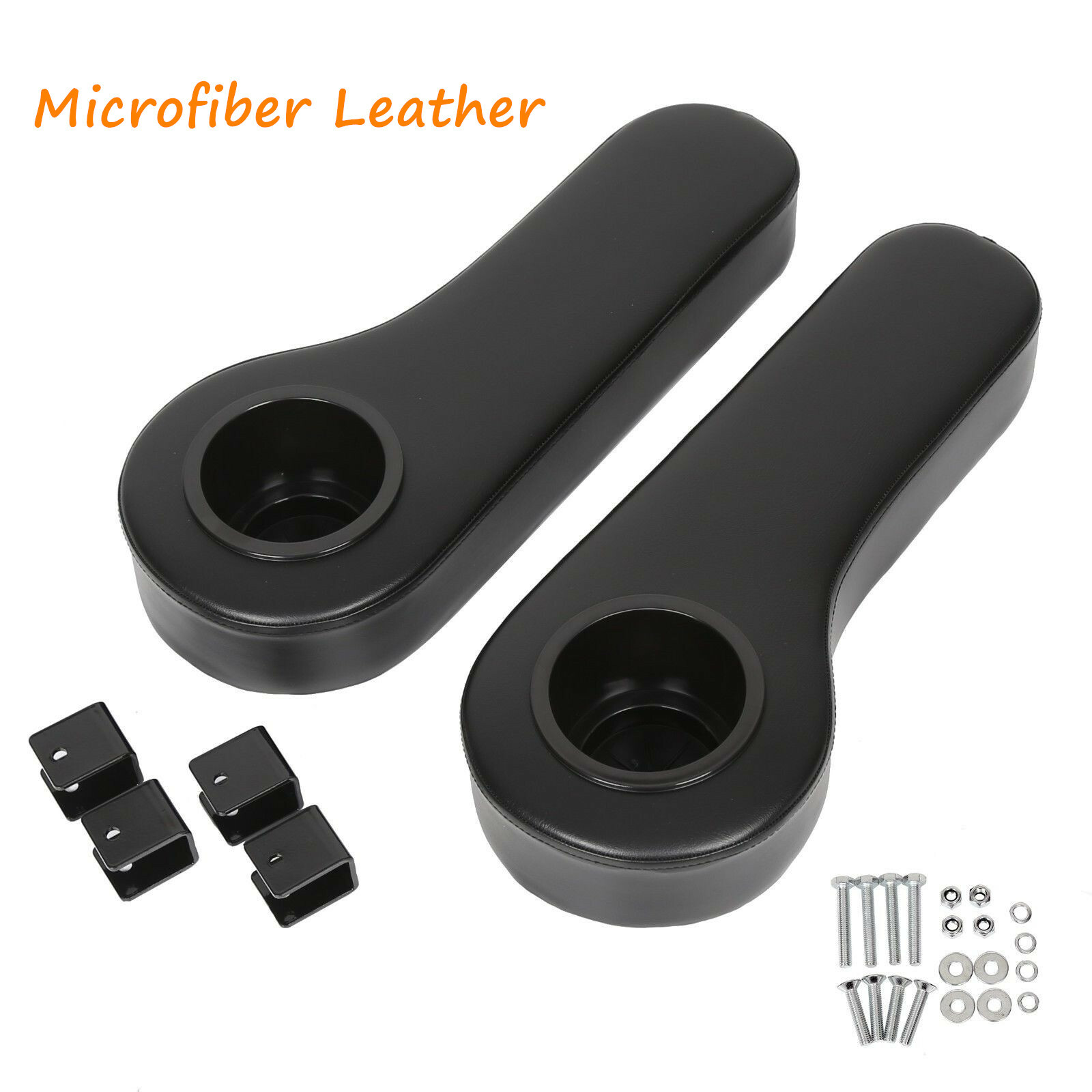 Universal Rear Seat Arm Rest Cup Holder Black for EZGO Club Car Yamaha Golf Cart