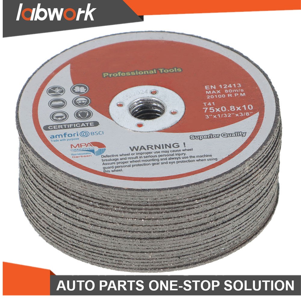 Labwork 25Pcs Cut Off Wheels Metal & Stainless Steel Cutting Discs 3"x1/32"x3/8"