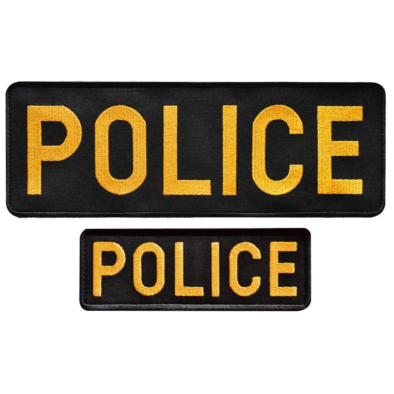 2-Piece Embroidered Patch for Vest, Jacket, Hook & Loop, Large & Small