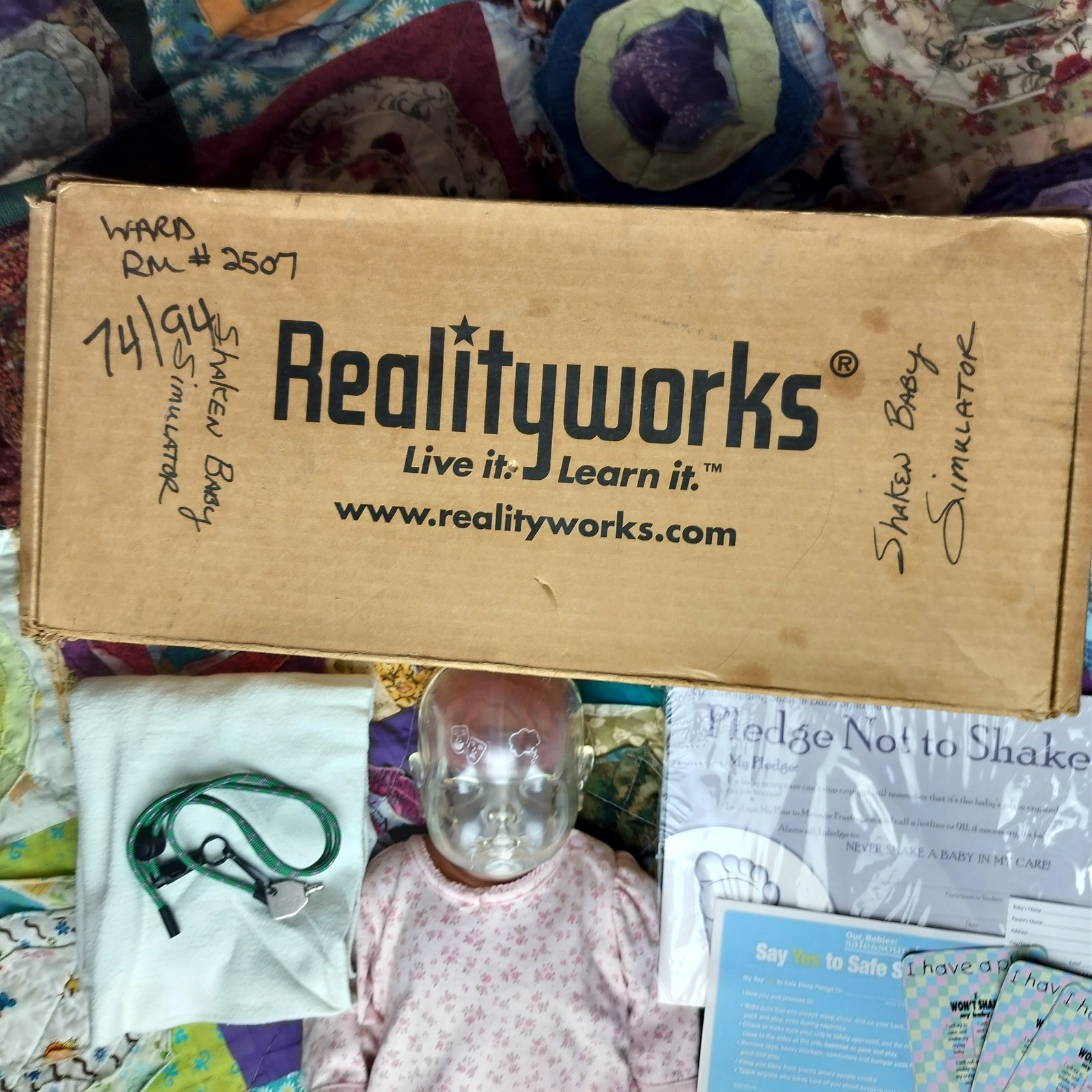 RealCare Realityworks Shaken Baby Syndrome Simulator In Box With Key And More
