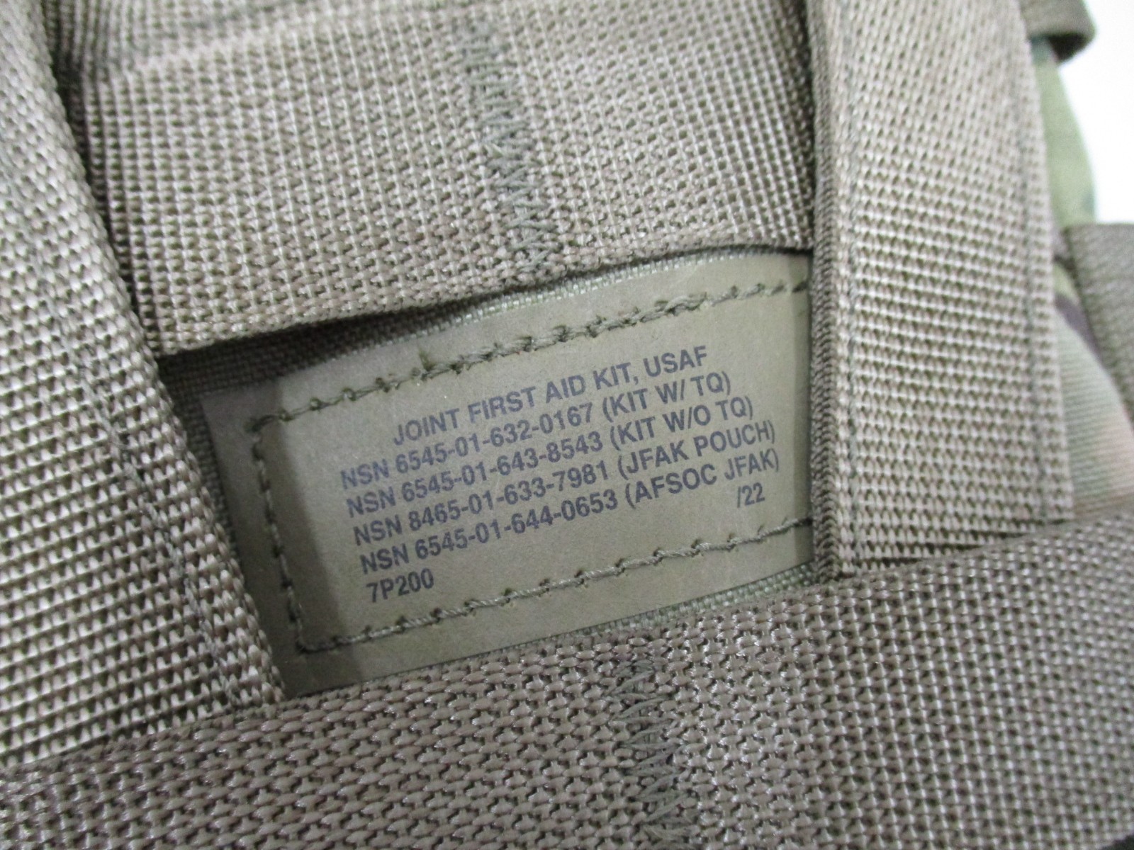 ARMY AIR FORCE IFAK JFAK BAG (EMPTY) FIRST AID KIT MOLLE POUCH MULTICAM OCP