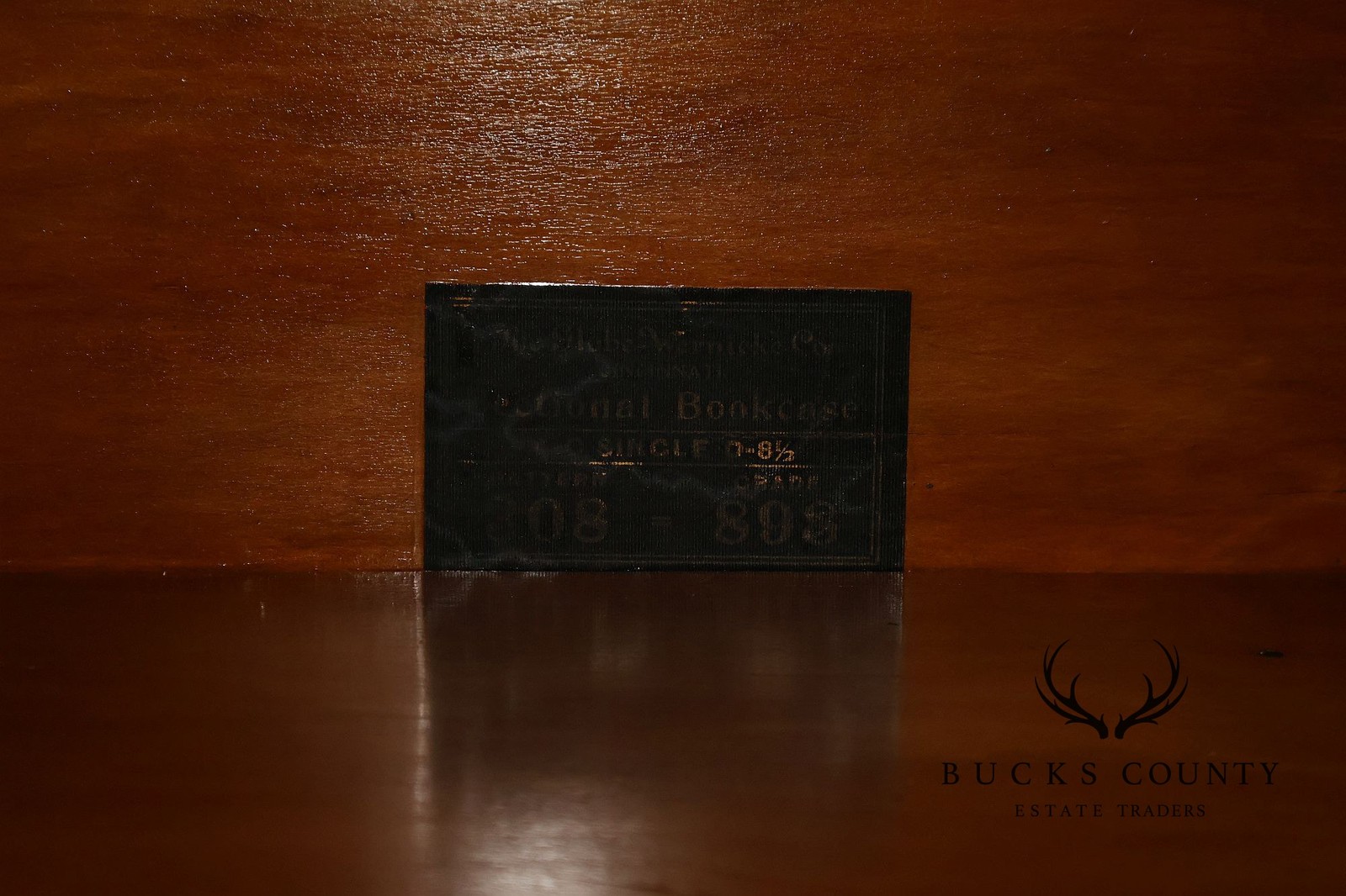 Antique Globe Three-Stack Barrister Bookcase With Base Drawer