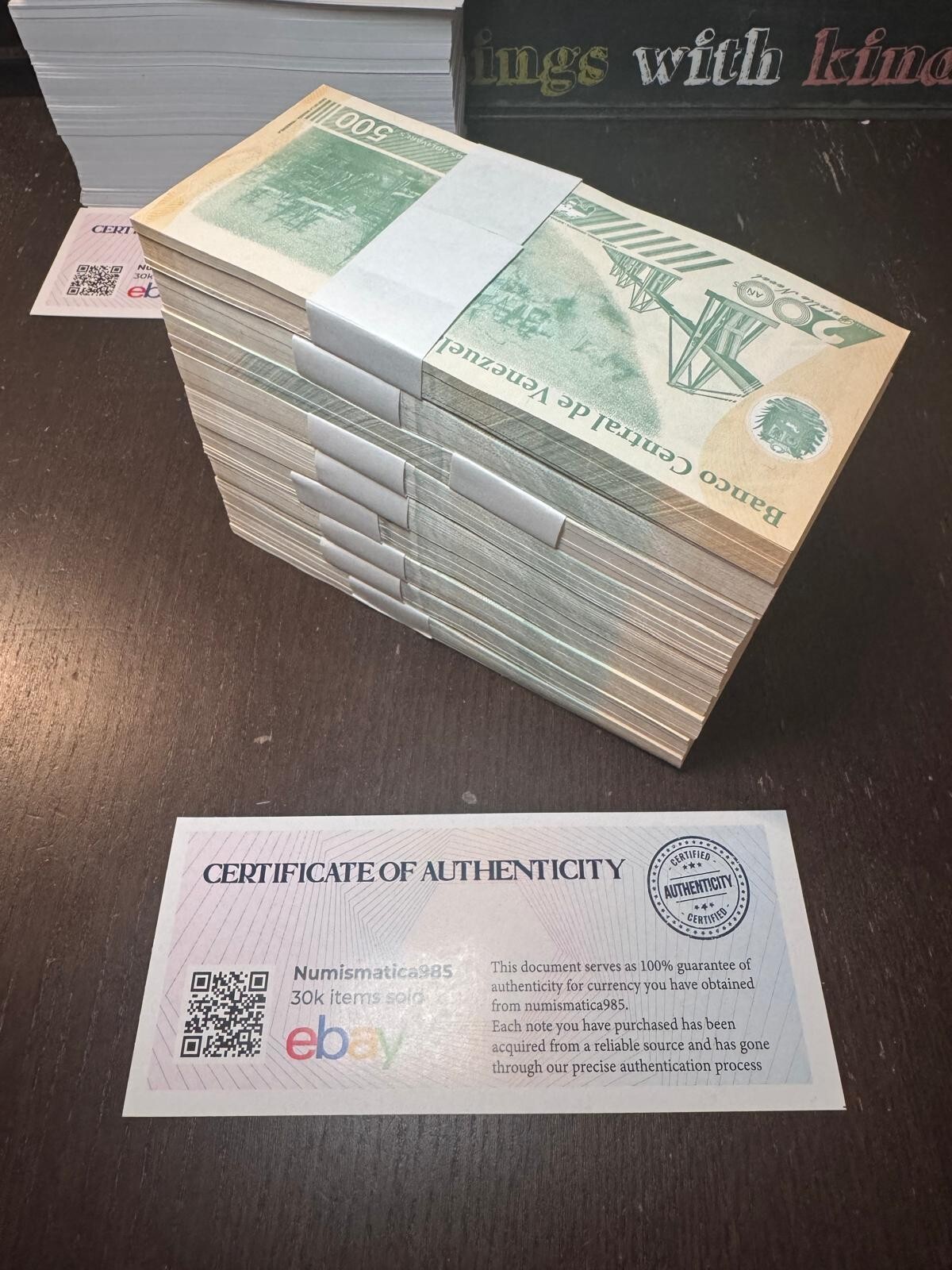 40 pcs VENEZUELA 500 DIGITALES 2023 CIR 500 Million Bolívares – W/COA