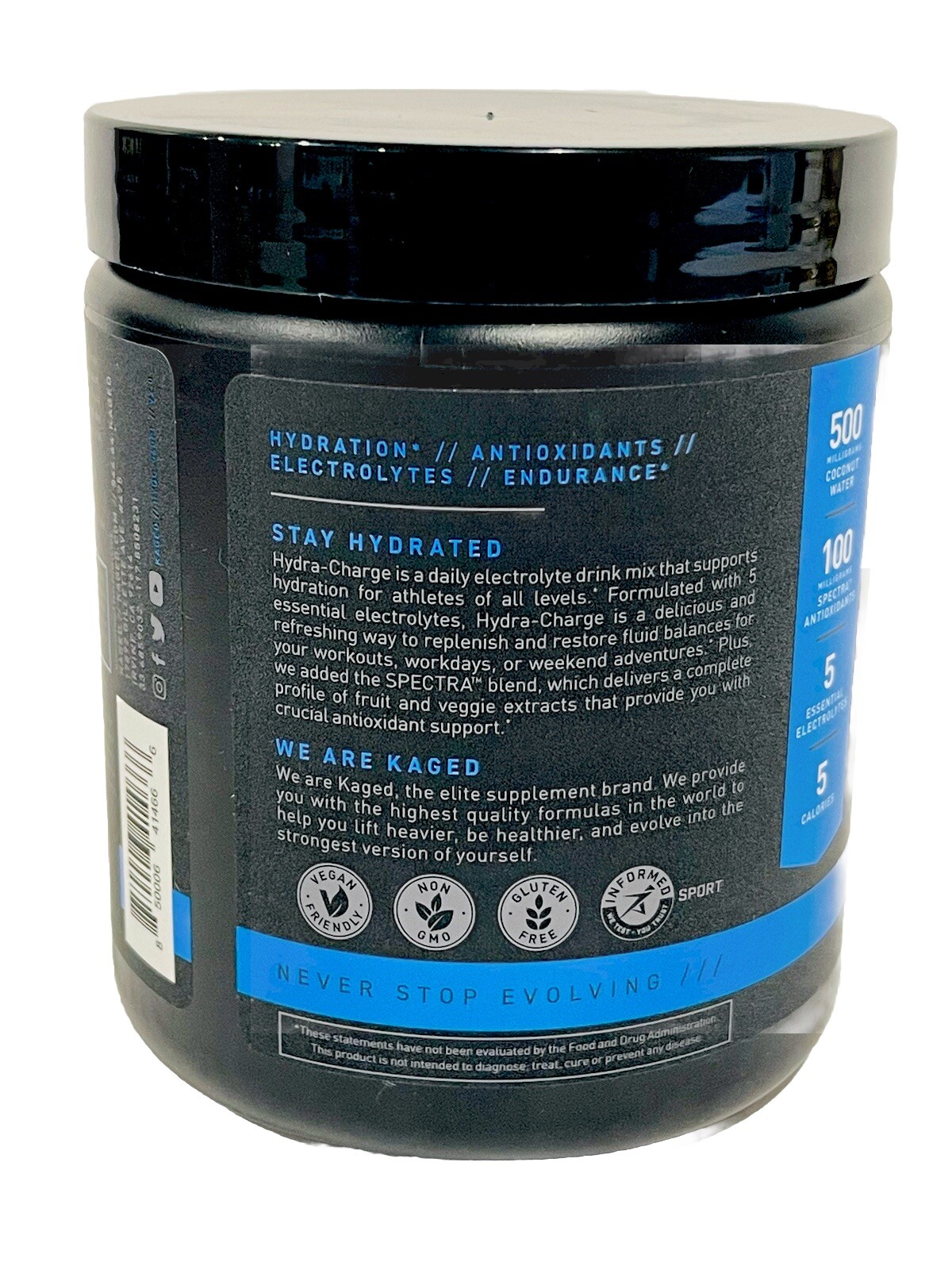 Kaged Hydra-Charge Electrolyte Hydration Pink Lemonade 60 Servings 10.16oz 288g