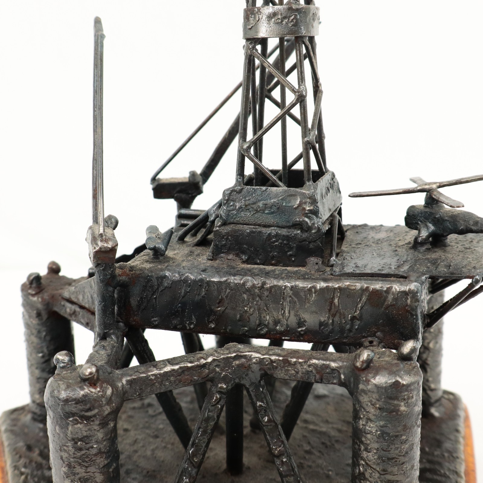 1975 Carl Andersen Deep Sea Saga Oil Rig Model, Norway, Bronze/Wood