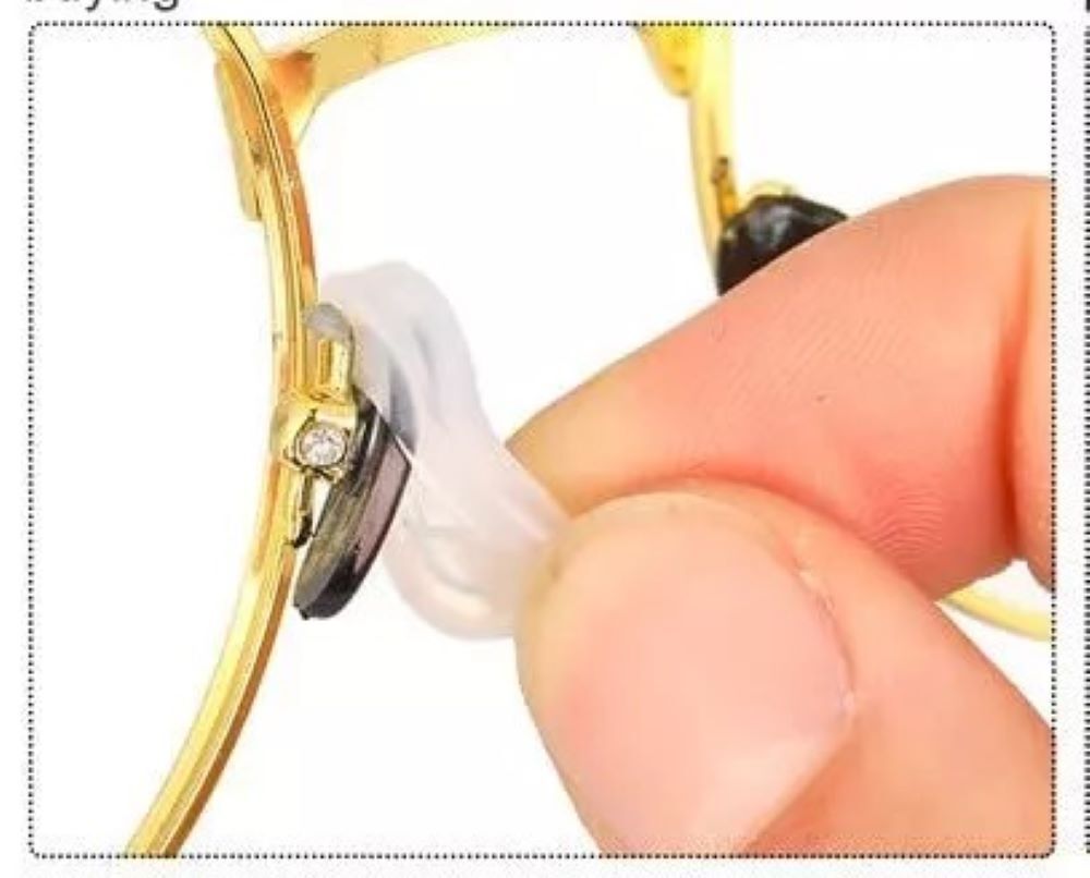 Nose Pad Covers SlipOn Eyewear Comfort Soft Silicon Large 1pr Clear 18mm