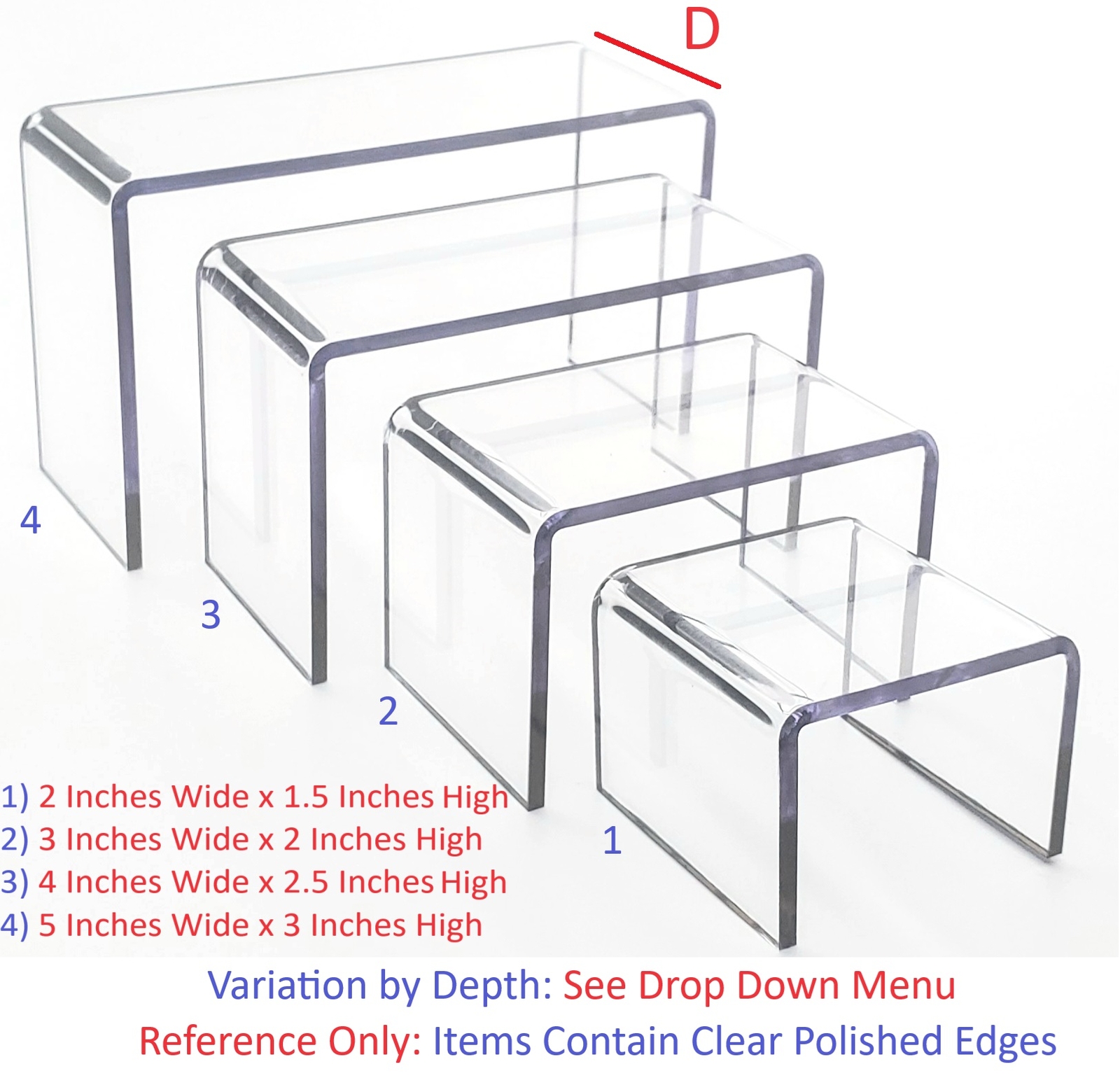 T'z Tagz New Clear Acrylic Risers Showcase Display Stands Collectable Organizers