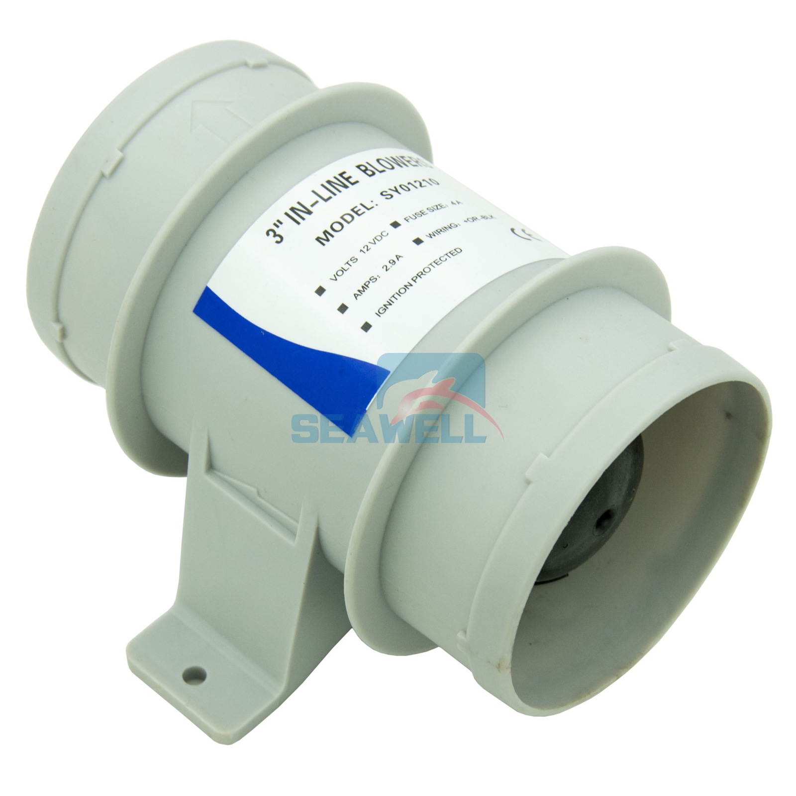 3 inch 12V In Line Blower Boat Bilge Blower Cool Fan Marine Cabin Ventilation