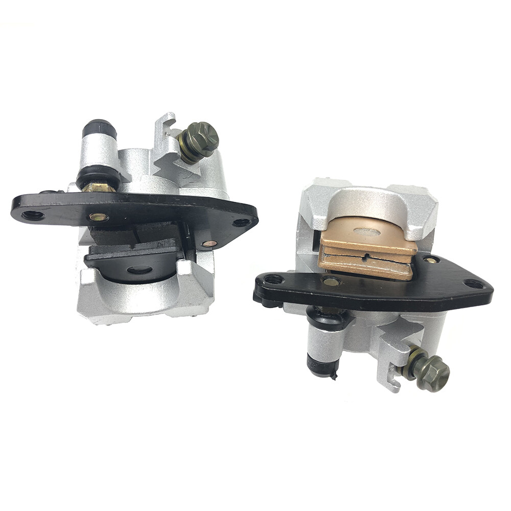 Front Brake Calipers W/Pads & Disc Rotors for Yamaha Big Bear 350 400 YFM350/400