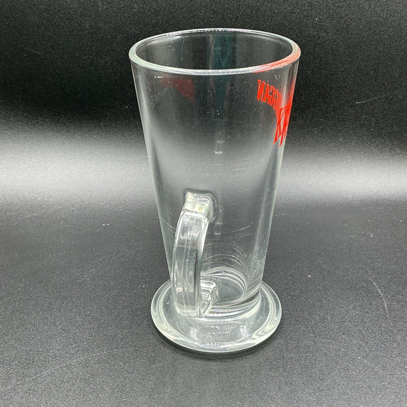 Kilbeggan Irish Whiskey Clear Glass Goblet Coffee Handled Mug