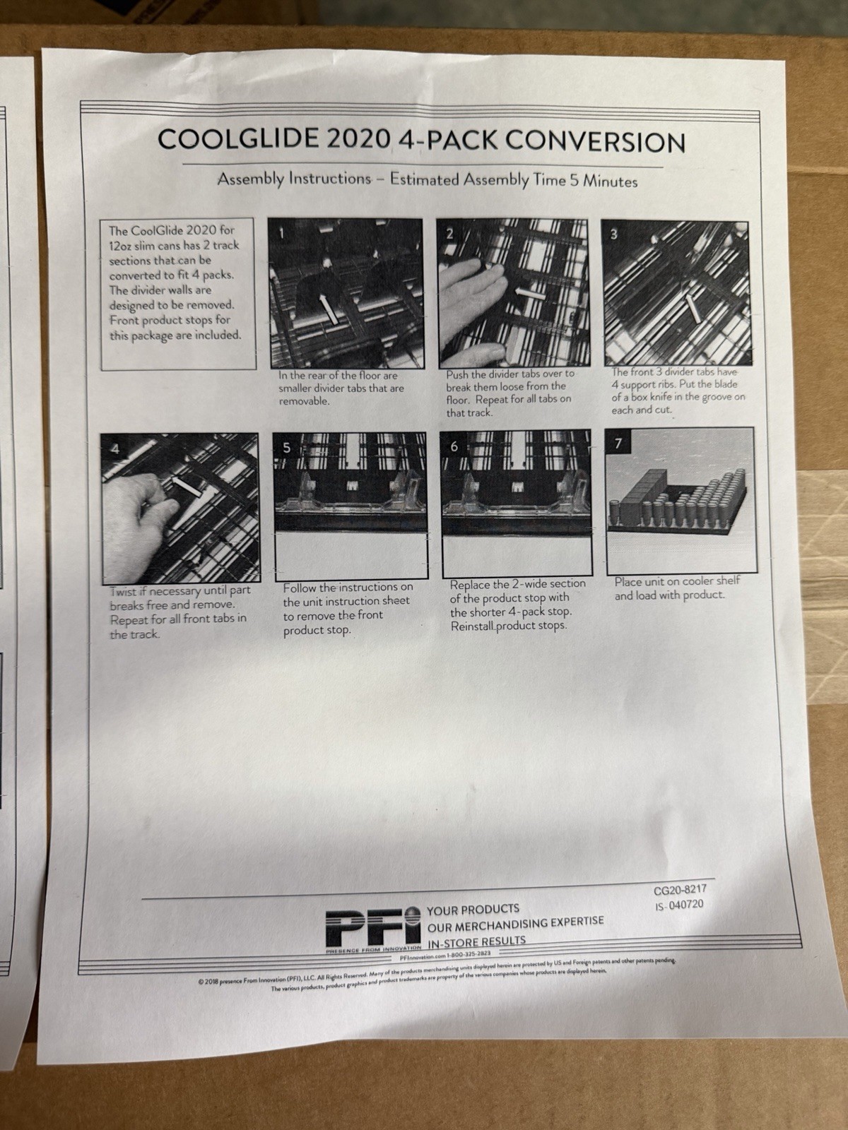 PFI Cool Glide 20/20 Cold Vault Beverage Dispenser 11 Wide, 28" Deep - Box of 6