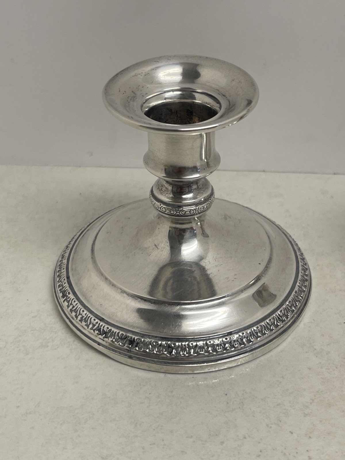 Webster Co Sterling Silver Candlestick Pair Vintage Weighted 335 Grams