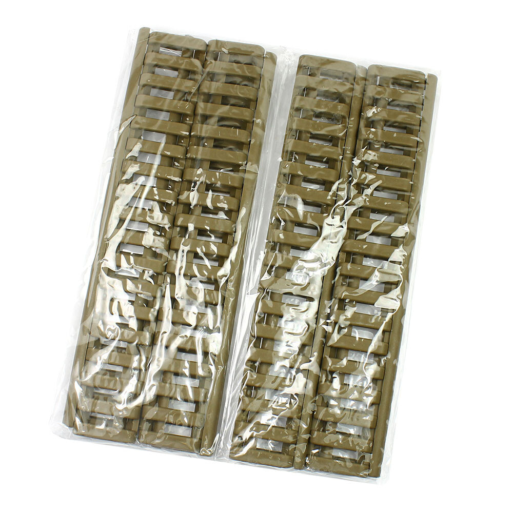 8X Heat Resistant Low Profile Rail Cover for Weaver Picatinny Rails - Dark Tan