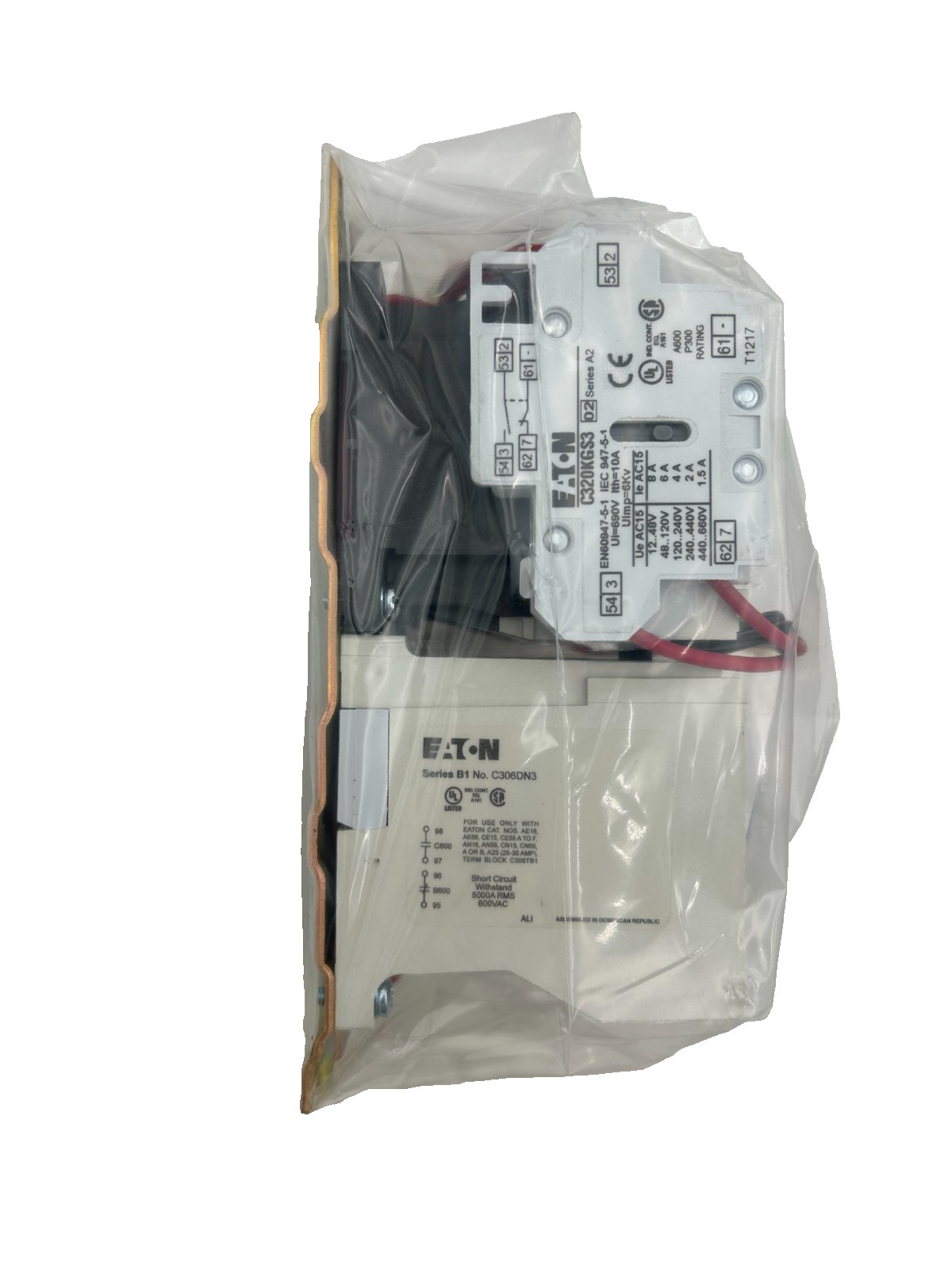 Eaton AN56AN0AC Freedom Series Reversing Motor Starter Size 00 9A 3-Pole 110/120