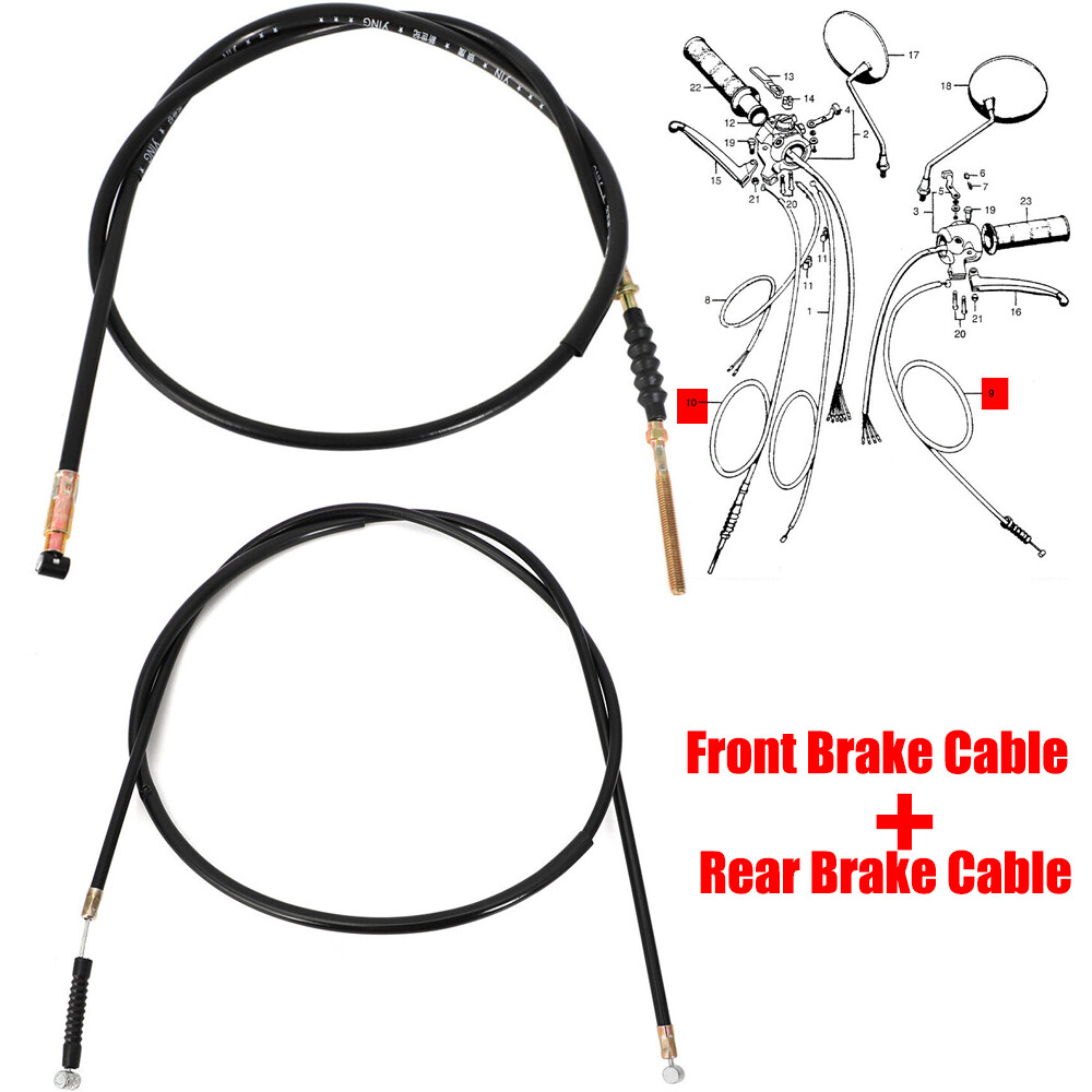 Front + Rear Brake Cable For Honda CT90 Trail 70-71 K2-K4 &74-1978,45450-102-010