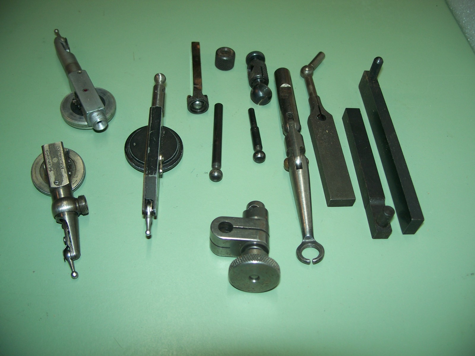MACHINIST TOOLS LAST WORD GEM AND SPOT ON INDICATORS WITH MISC. CLAMPS