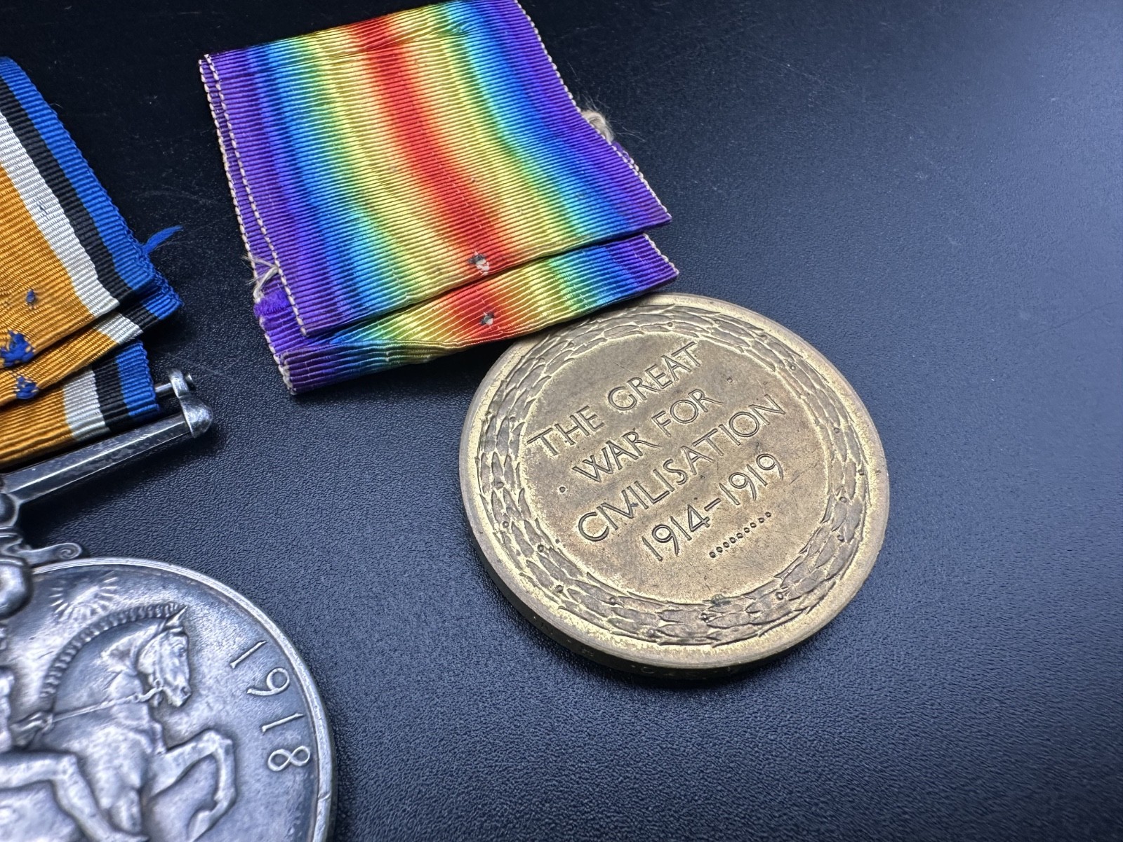 WW1 Star Medal Trio SS.106458 A.E.King STO.1.RN Stoker Royal Navy