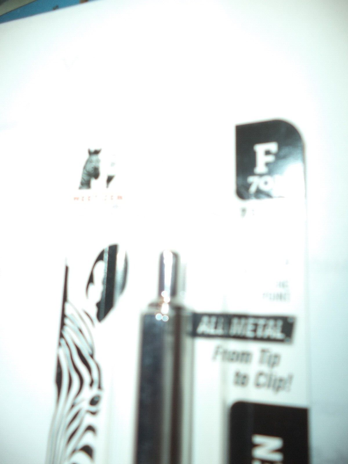 Zebra Pen F-701 Ballpoint Stainless Steel Retractable Fine Point 0.8mm Black ink