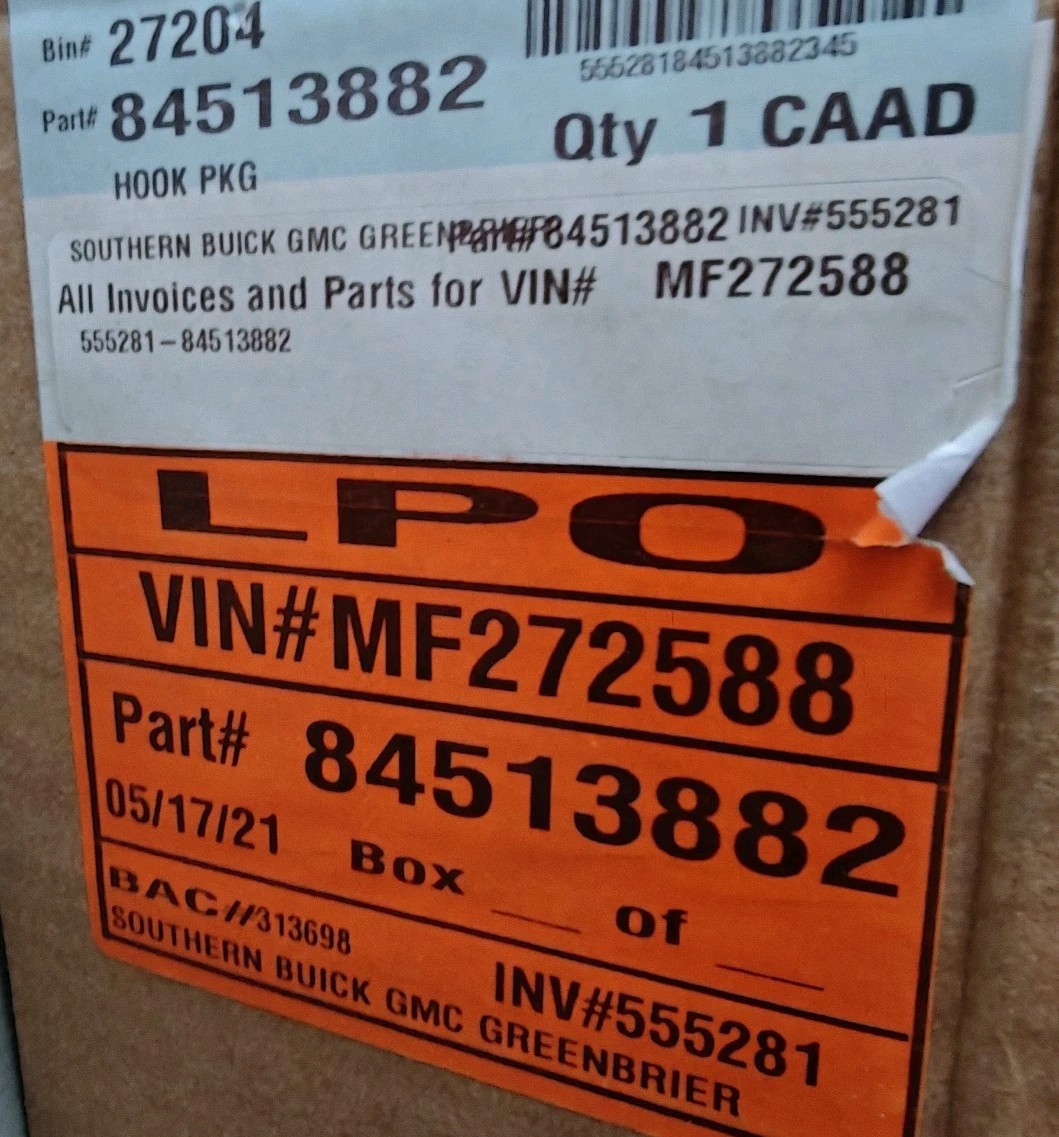 New GM 84513882 2020-2024 GMC Sierra HD Front Chrome Tow Hooks Genuine OEM