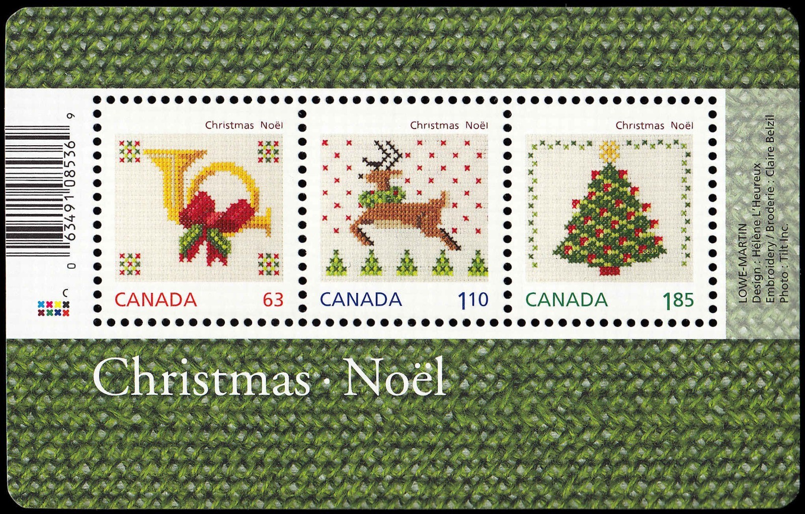 Canada Stamps Souvenir Sheet of 3, Christmas Craft, #2687 MNH