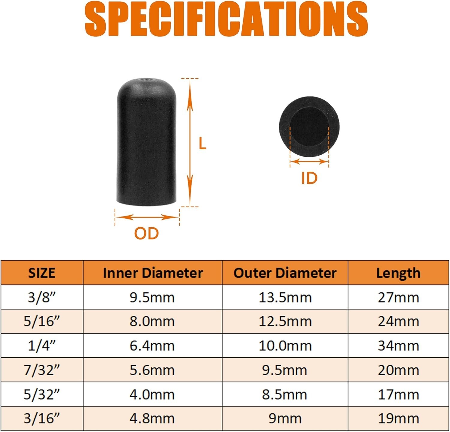 (100 PCS) CARBURETOR & VACUUM RUBBER CAP PLUG ASSORTMENT KIT INTAKE VACUUM LINES