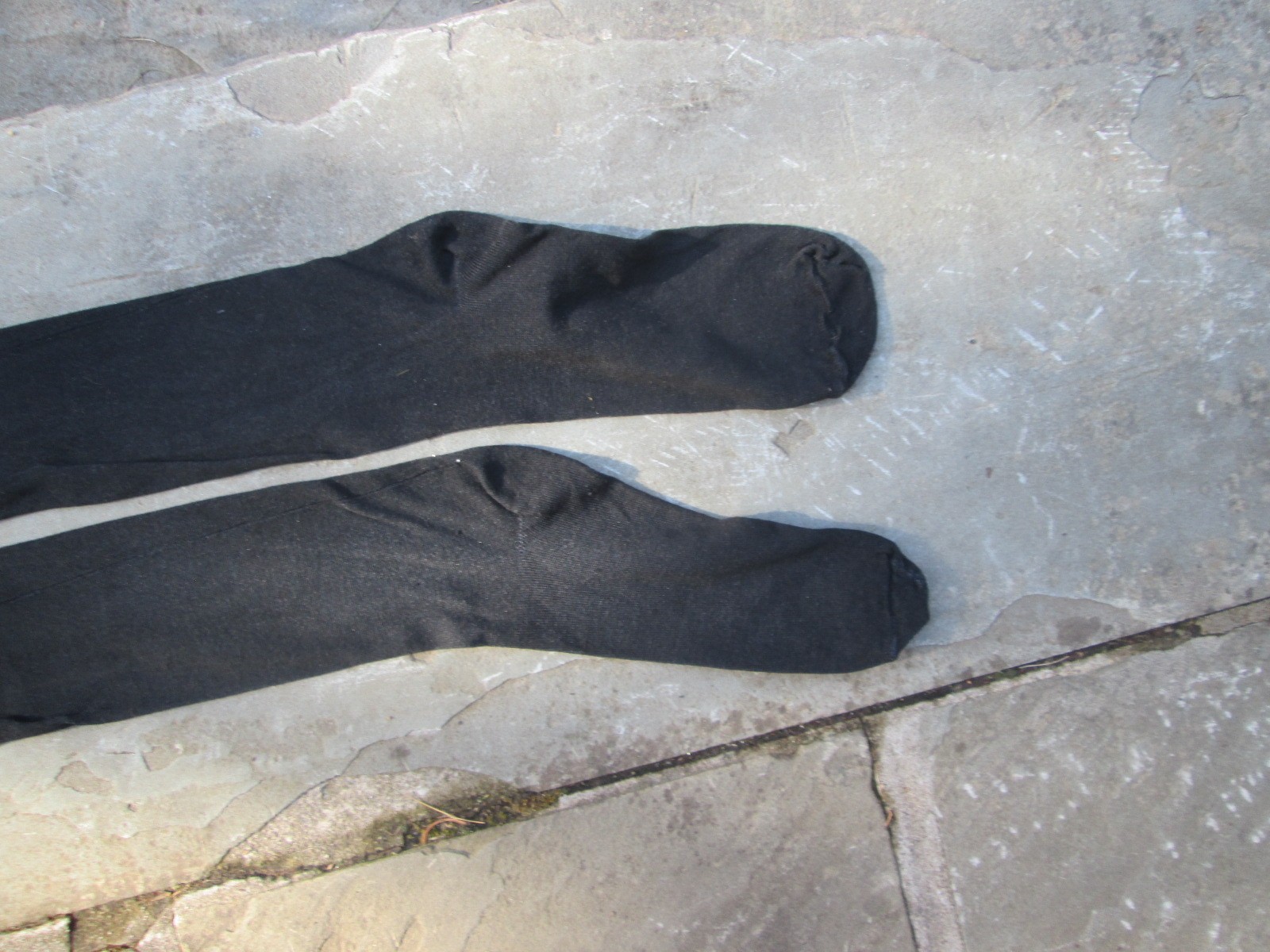 REENACTOR COLONIAL REV WAR 18-19TH C SILK STOCKING SOLID JET BLACK LADIES GENTRY