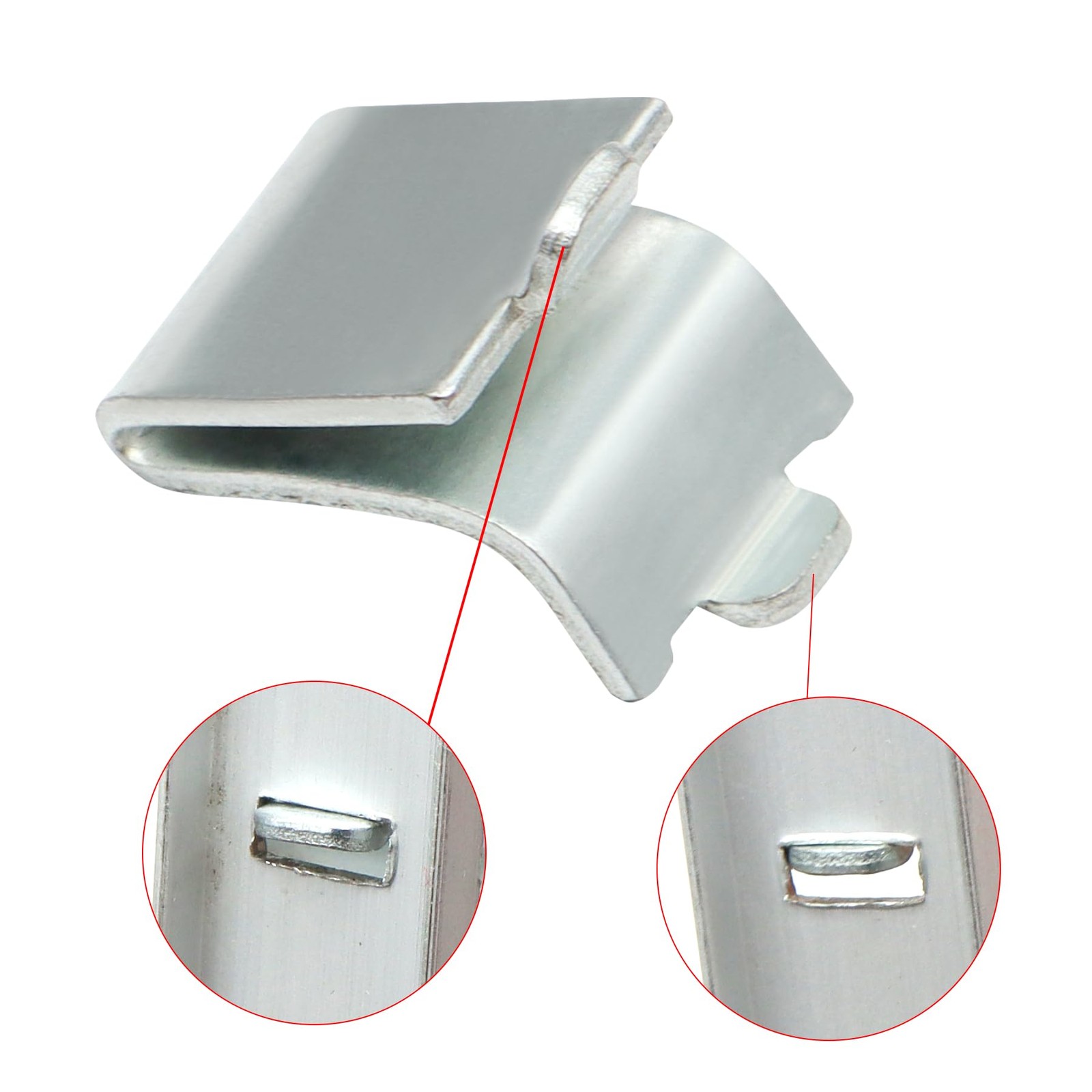 20 Pcs Adjustable Steel Pilaster Shelf Support Clips Shelving Bracket Clips New