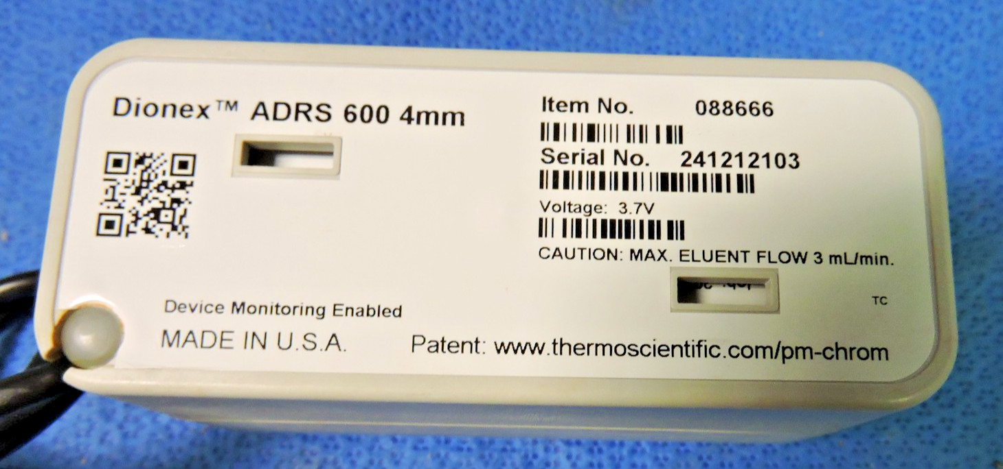 Thermo 088666 Dionex DRS 600 ADRS 4mm Dynamically Regenerated Suppressor/ TESTED