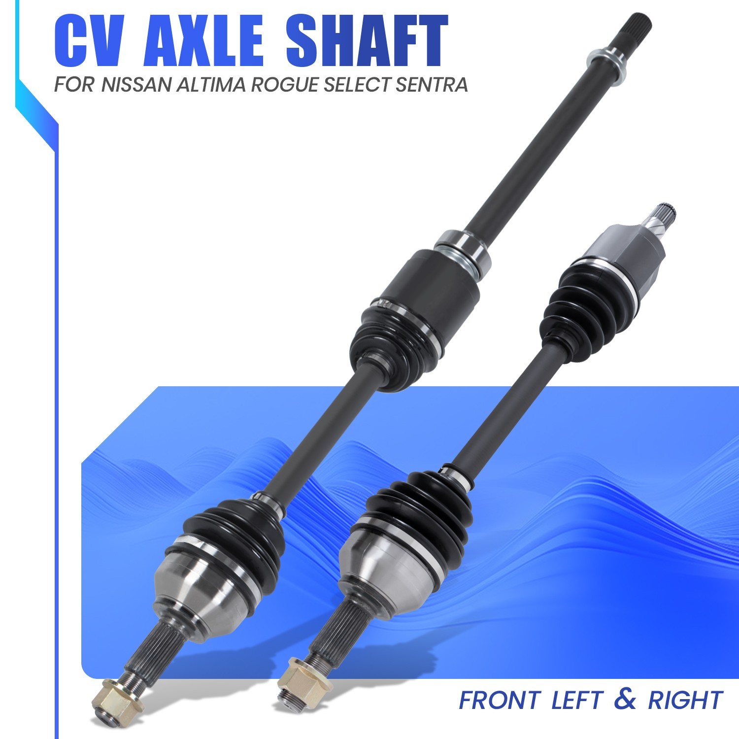 Pair Left & Right Front CV Axle Shaft For 2007-2011 Nissan Altima 08-13 Rogue