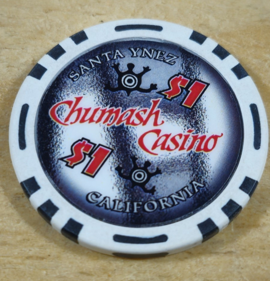 Indian Chumash Casino 1.00 Santa Ynez California Chip Chips Native American