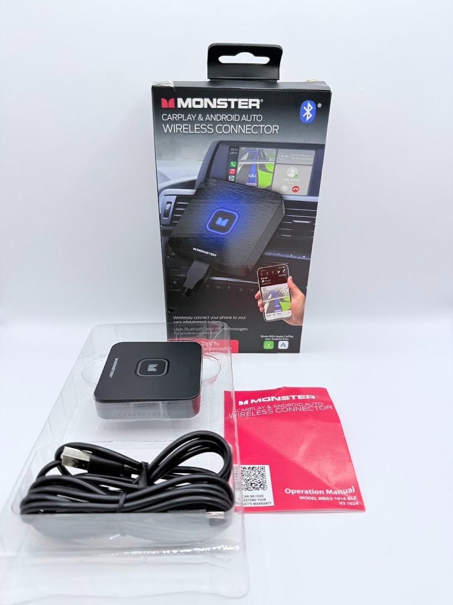 NEW Open-Box Monster CarPlay Android Auto Wireless Connector MBA2-1014-BLK S7